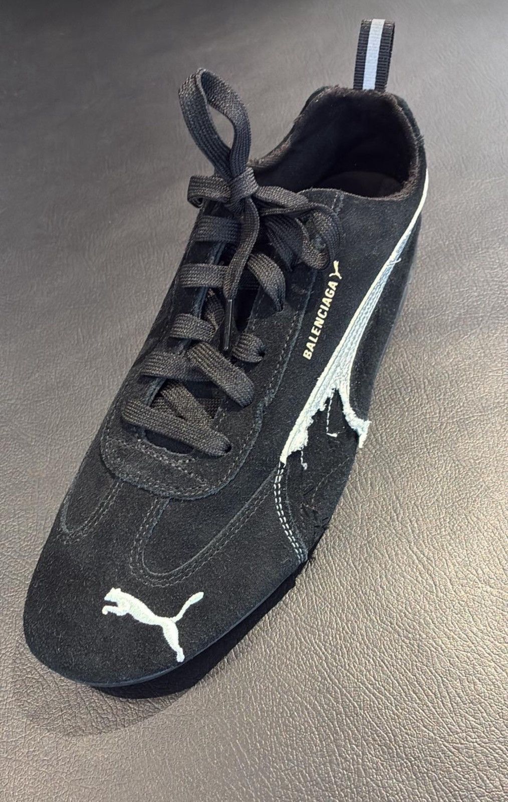Balenciaga Balenciaga x Puma Speedcat Suede 'Distressed Black White Size US 8 / EU 41 - 1 Thumbnail
