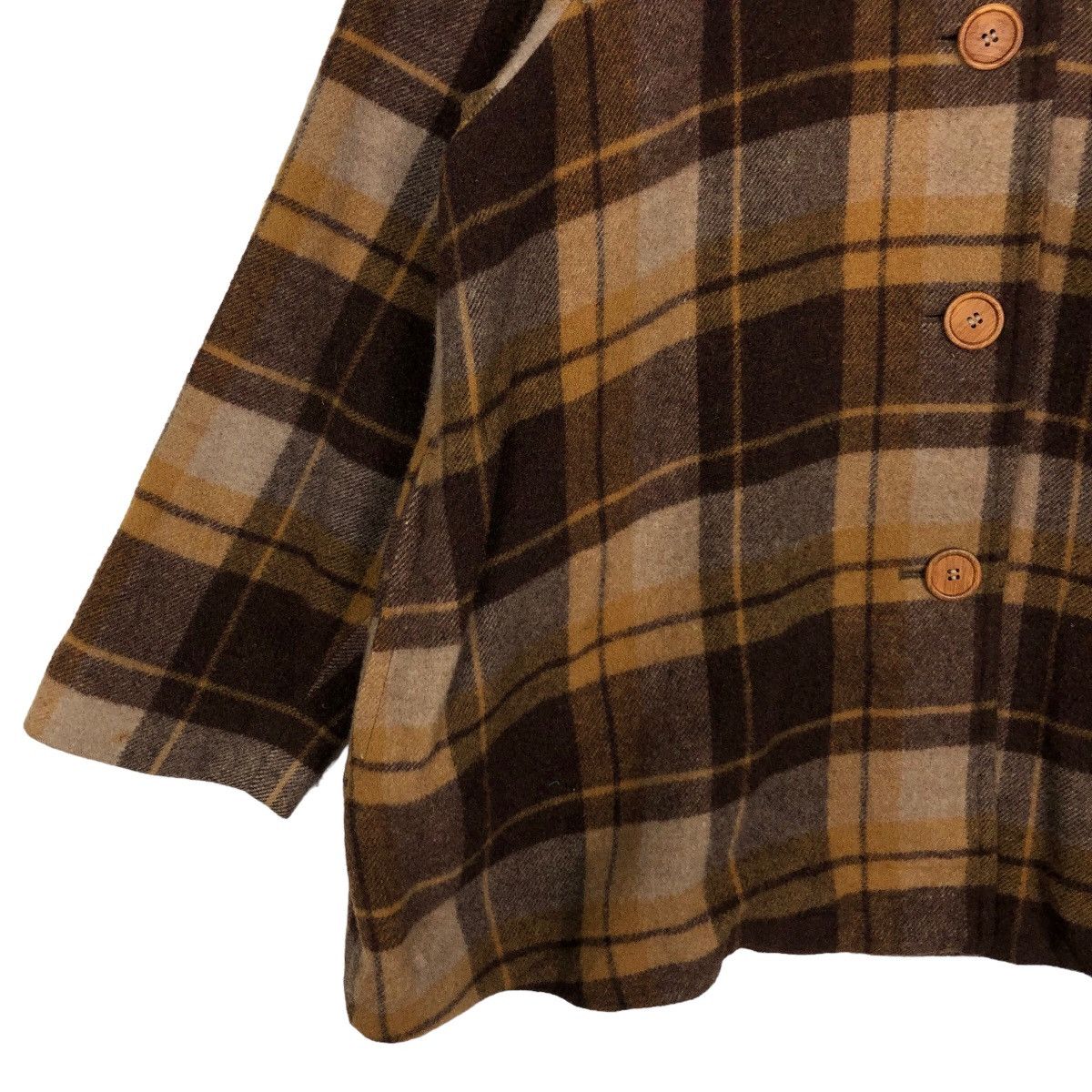 Issey Miyake 🔥90’s Tartan Design Wool Jacket Oversize Urban Issey Miyake Size US M / EU 48-50 / 2 - 3 Thumbnail