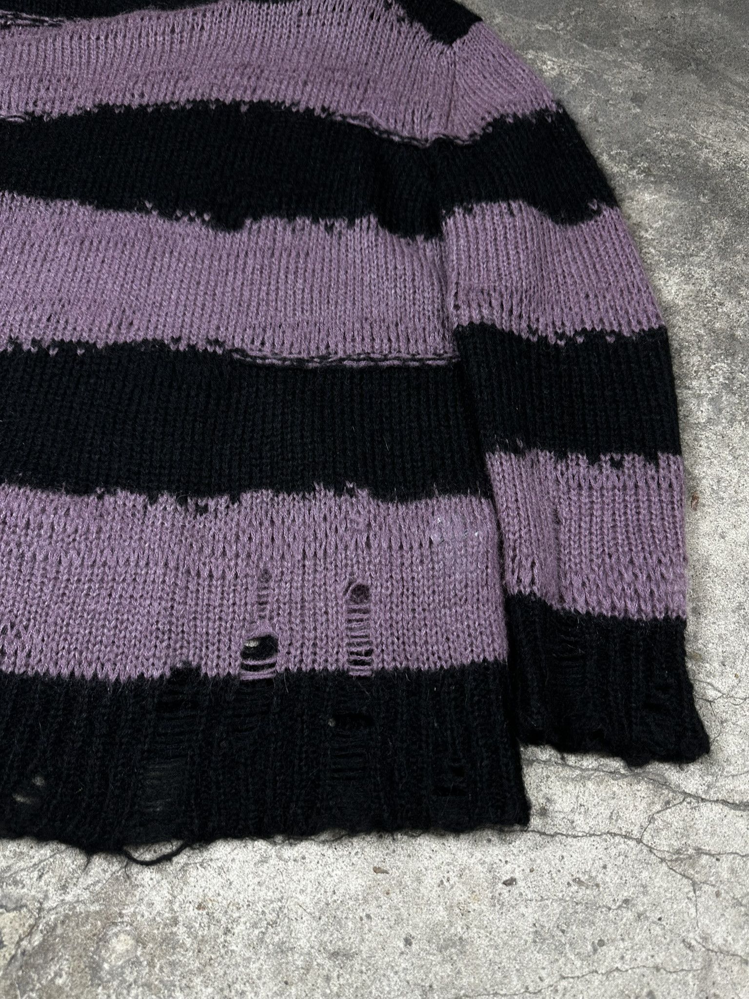 Acne Studios Acne Studios Mohair Distressed Stripped Knit Kurt Cobain Size US M / EU 48-50 / 2 - 3 Thumbnail