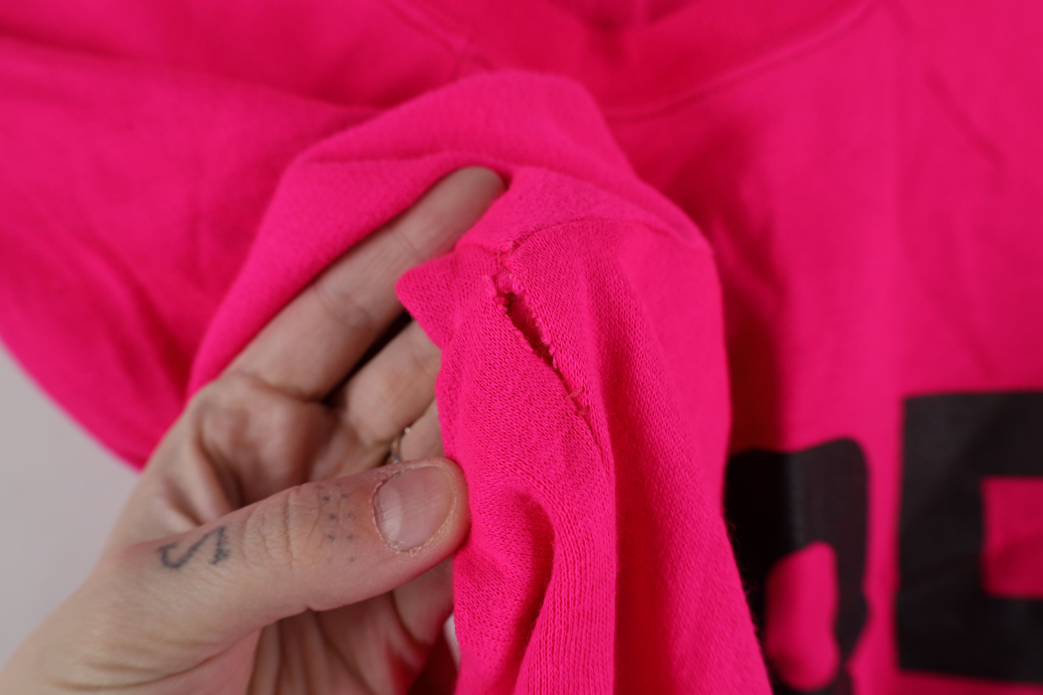 Vintage Vintage 80s Streetwear Block Number Sweatshirt Neon Pink USA Size M / US 6-8 / IT 42-44 - 6 Thumbnail