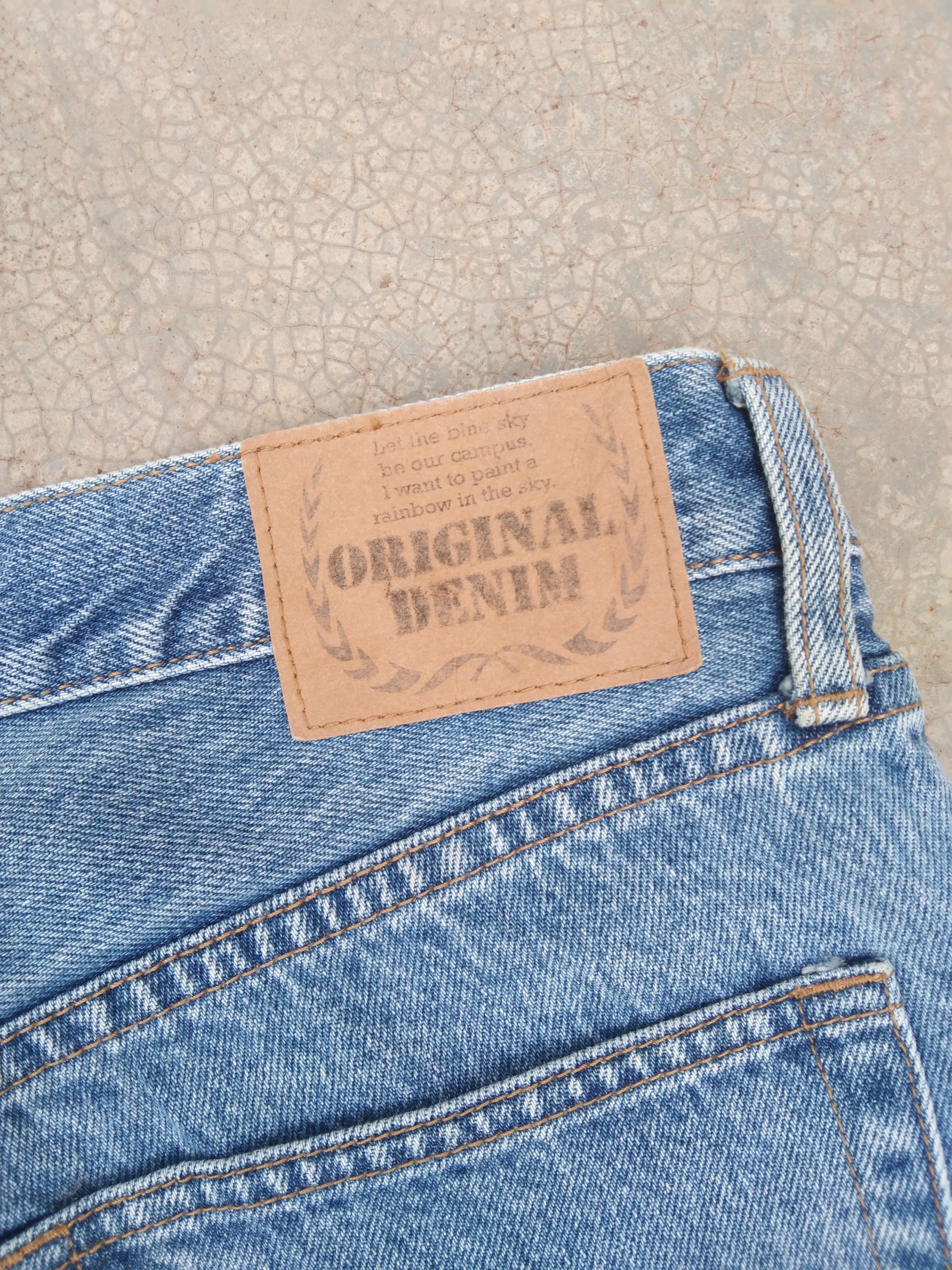 Japanese Brand Vintage Retro Original Denim Straight Leg Jeans 31x30 Size US 31 - 3 Thumbnail