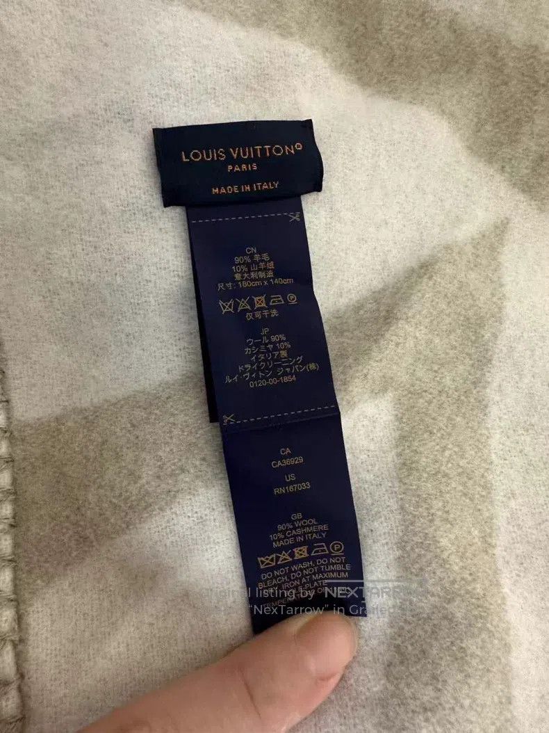 Louis Vuitton Louis Vuitton Presbyopic cashmere blanket Size ONE SIZE - 2 Thumbnail