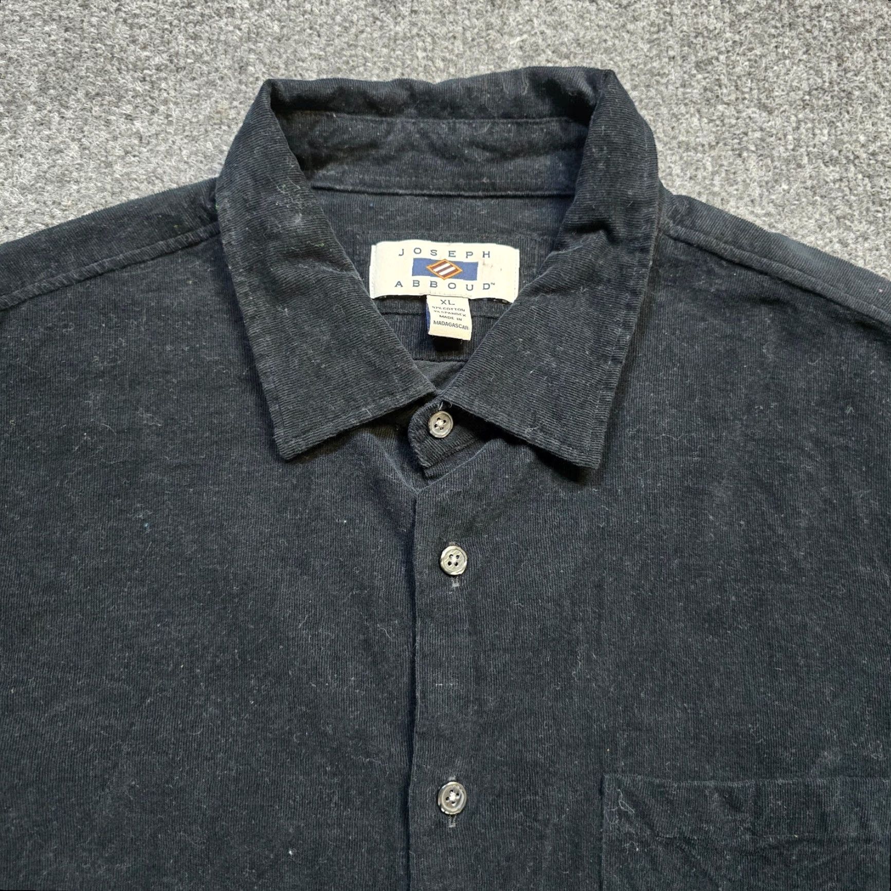 Joseph Abboud Joseph Abboud Shirt Mens XL Black Corduroy Button Long Sleeve Casual Career Size US XL / EU 56 / 4 - 2 Thumbnail