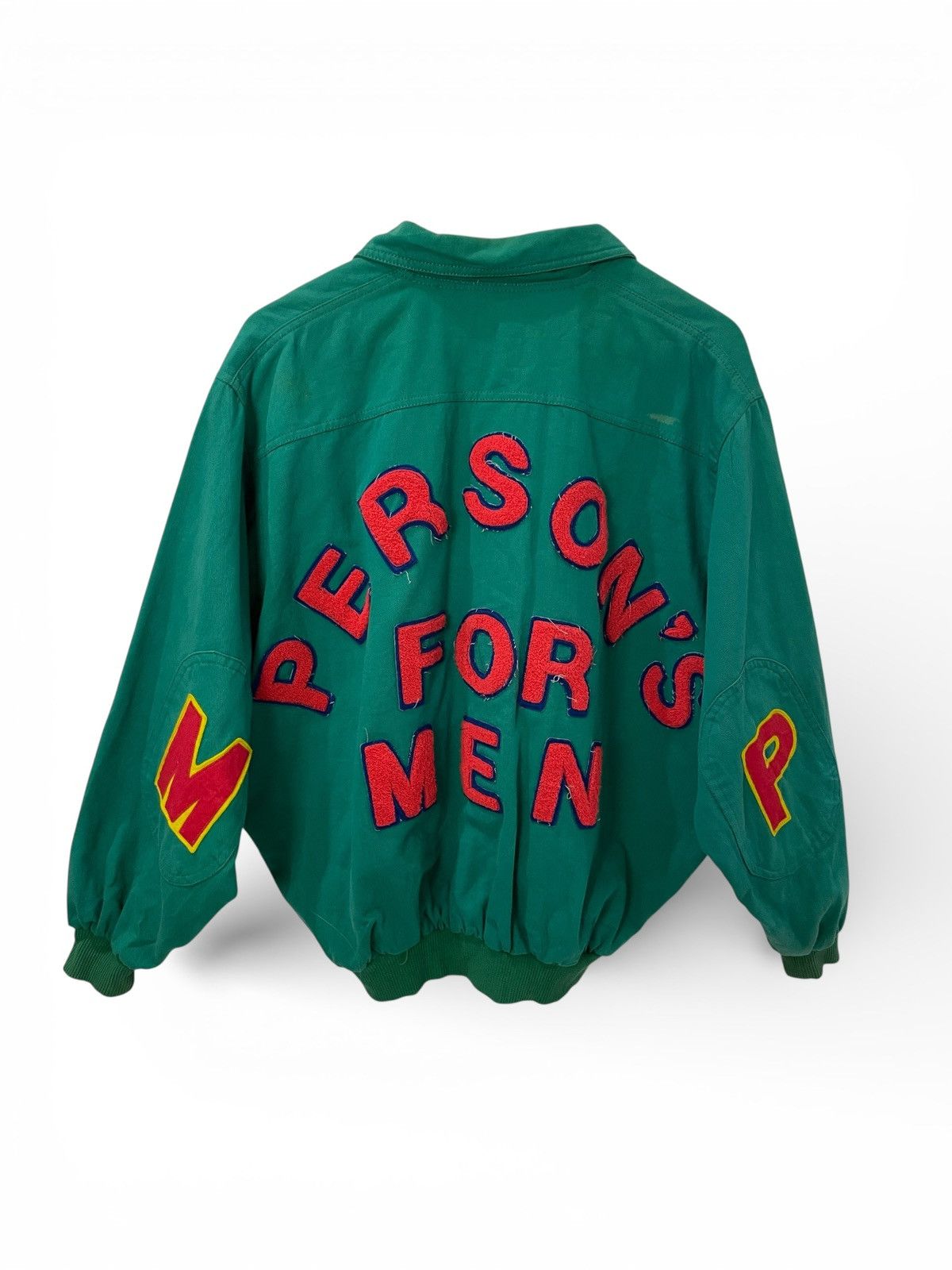 PERSON'S Vintage Person’s For Men Spell Out Big Logo Bomber Jacket Size US XXL / EU 58 / 5 - 1 Thumbnail