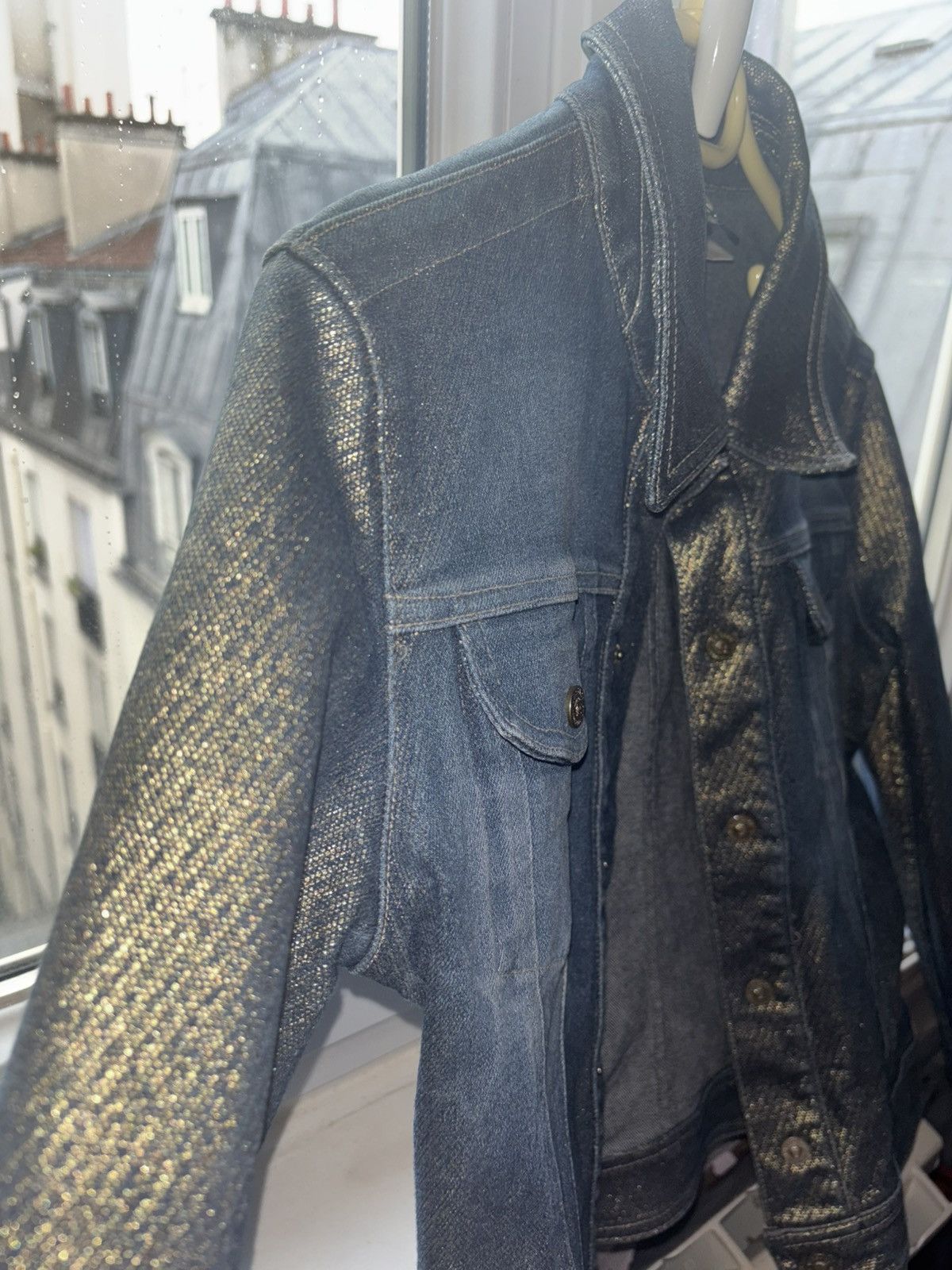 Versace Jeans Couture Denim golden reflective jacket Size M / US 6-8 / IT 42-44 - 8 Thumbnail