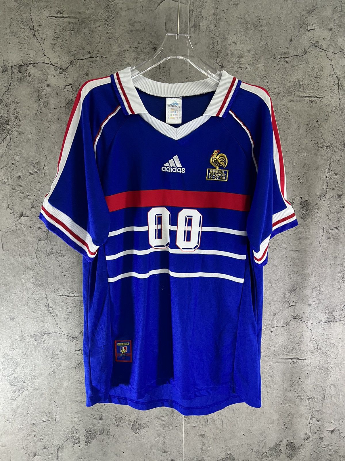 adidas, Shirts, France Home Zidane World Cup Jersey 998 Iconic Home Jersey