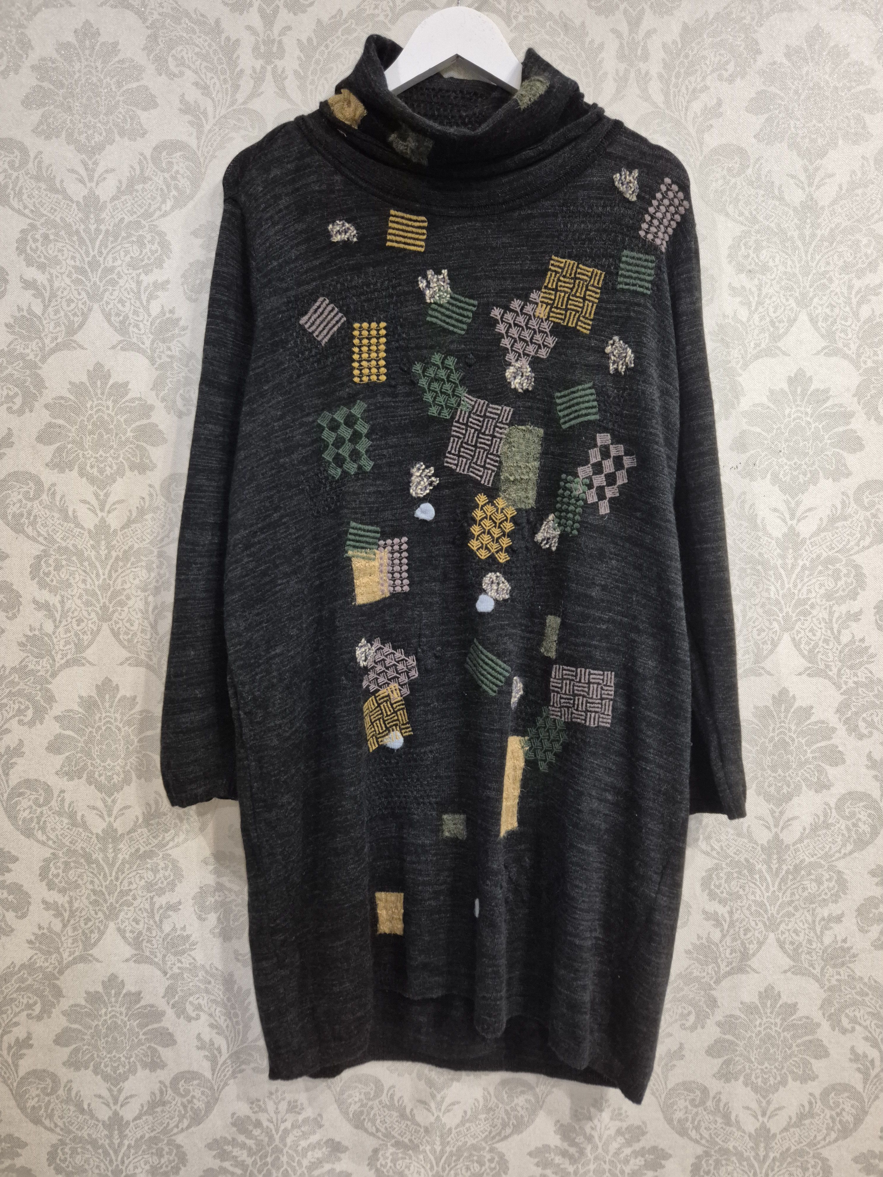 Japanese Brand Sato Seni FUGA FUGA Japanese Art To Wear Knit Sweater Dress Size ONE SIZE - 2 Thumbnail