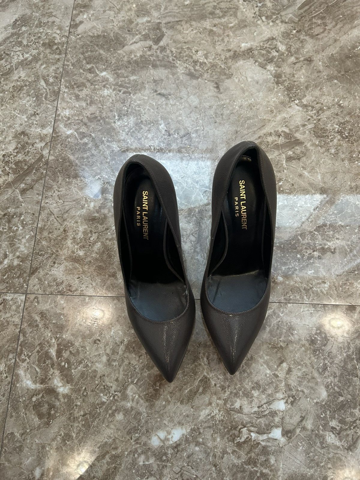 Yves Saint Laurent Saint Laurent grey heels Size US 8.5 / IT 38.5 - 2 Thumbnail