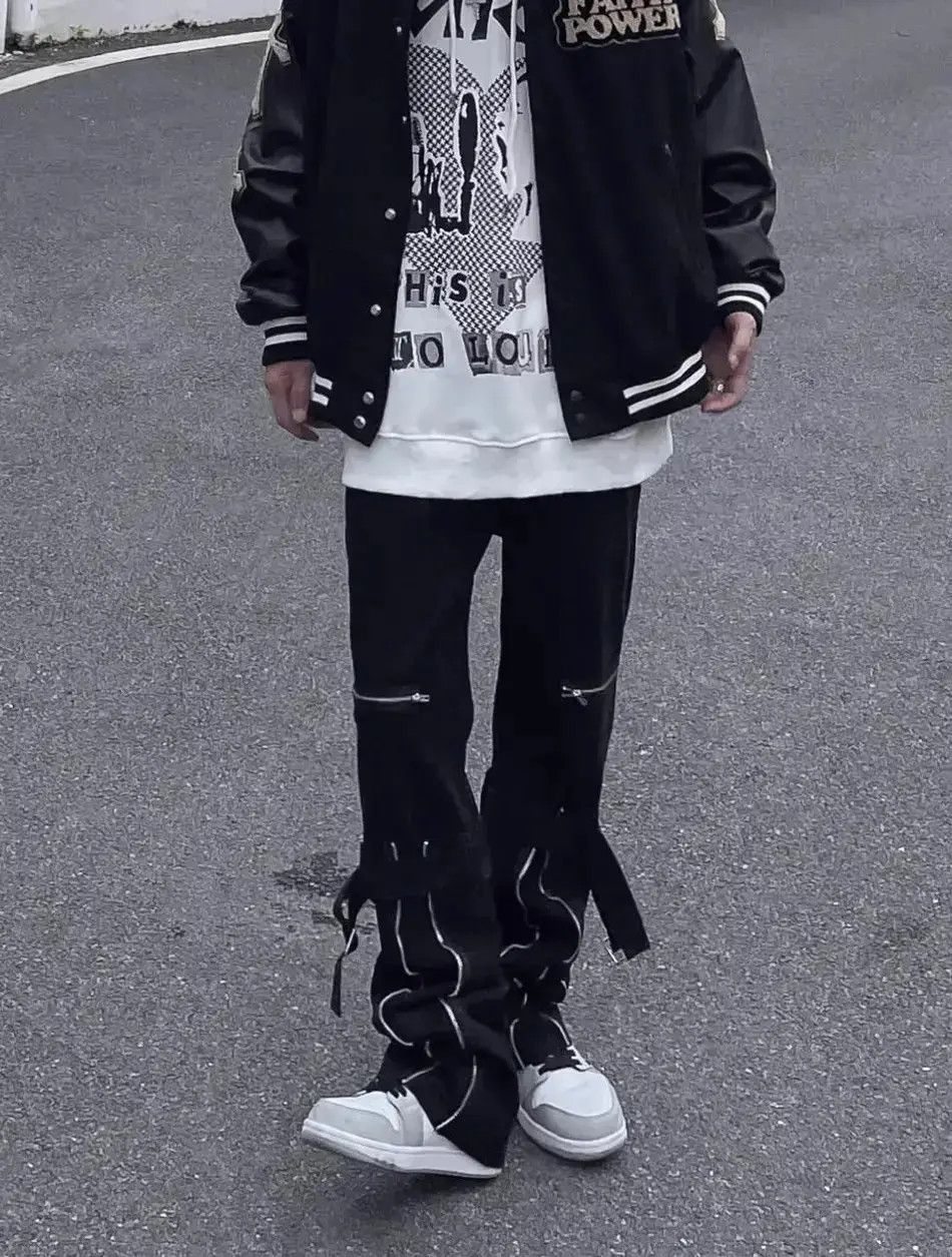 Japanese Brand Hip Hop Personalized Zipper Micro Horn Jeans Size US 30 / EU 46 - 6 Thumbnail