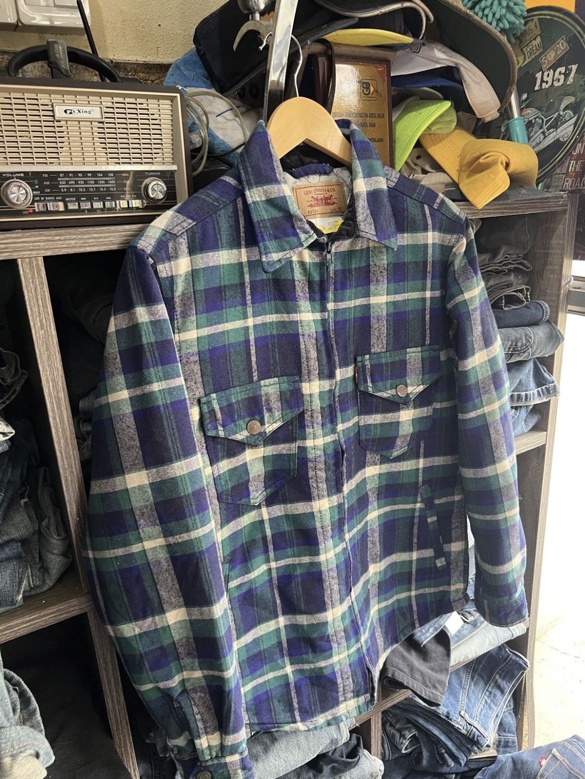 Levi's 🔥Vintage Levis 60536 Quilted Zipper Jacket Size US S / EU 44-46 / 1 - 4 Thumbnail