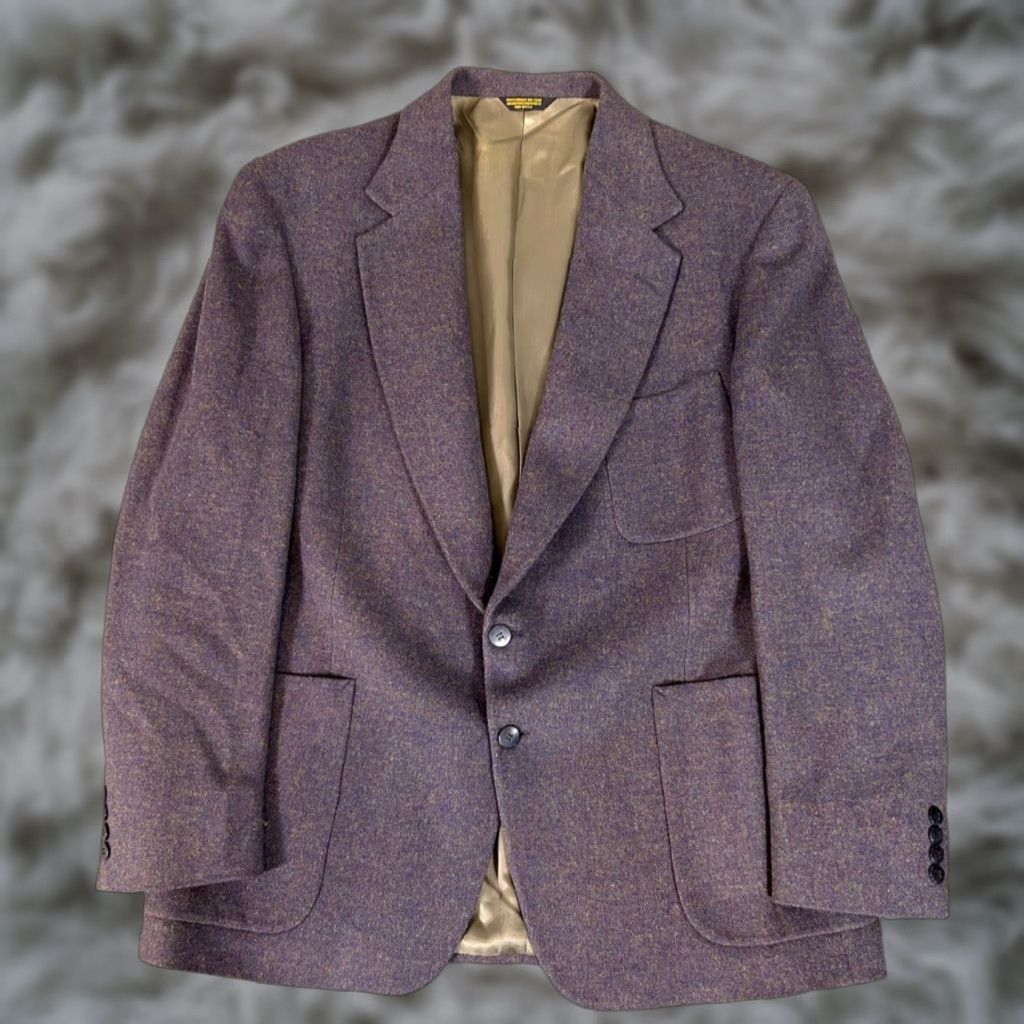 Vintage Strathmore by Anderson-Little Richman Brothers Blazer 48R Wool Tweed Green Men Sport Coat USA Made Size 48R - 1 Thumbnail