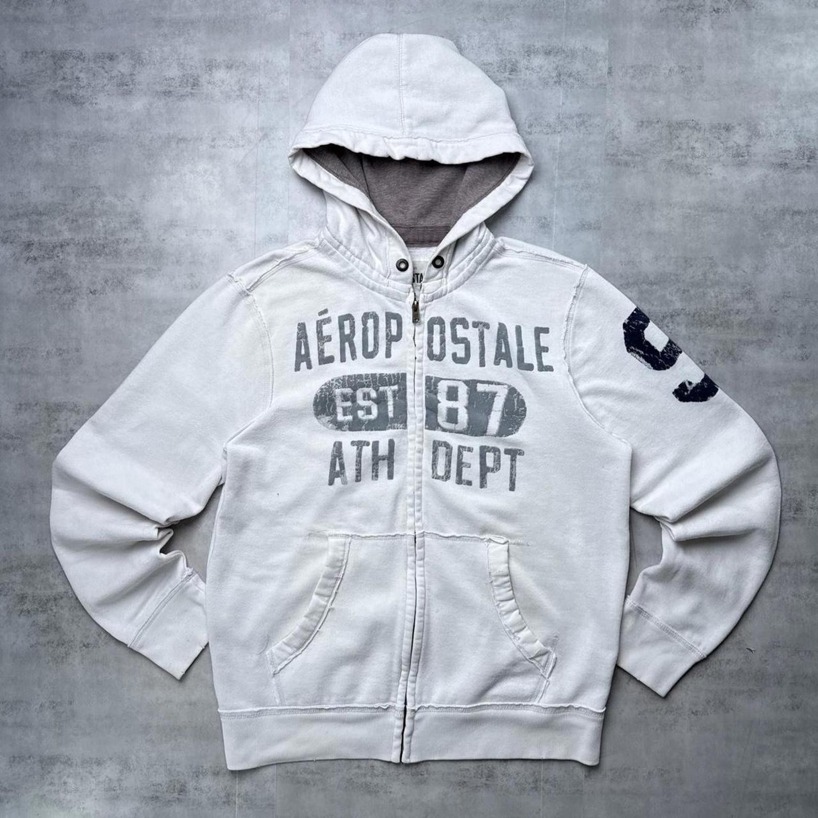 Aeropostale Y2K Aeropostale 00s White zip up jacket Size US L / EU 52-54 / 3 - 1 Thumbnail