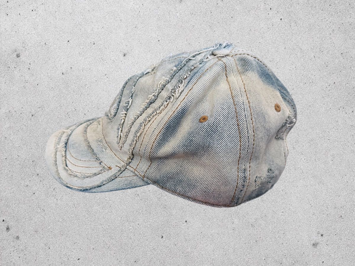 Diesel Diesel C-Obi Distressed Denim Hat Size ONE SIZE - 5 Thumbnail