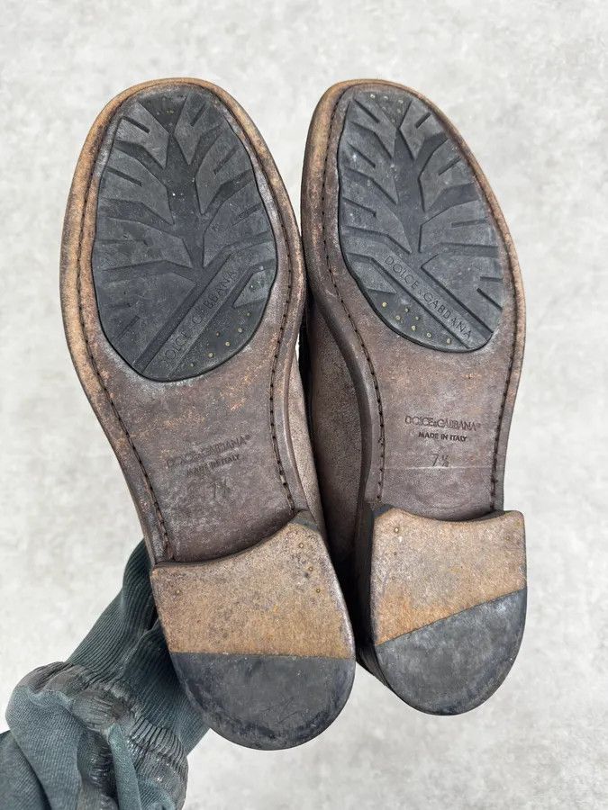Dolce & Gabbana Dolce & Gabbana Grey Suede Fringes Loafer Size US 7.5 / EU 40-41 - 7 Thumbnail