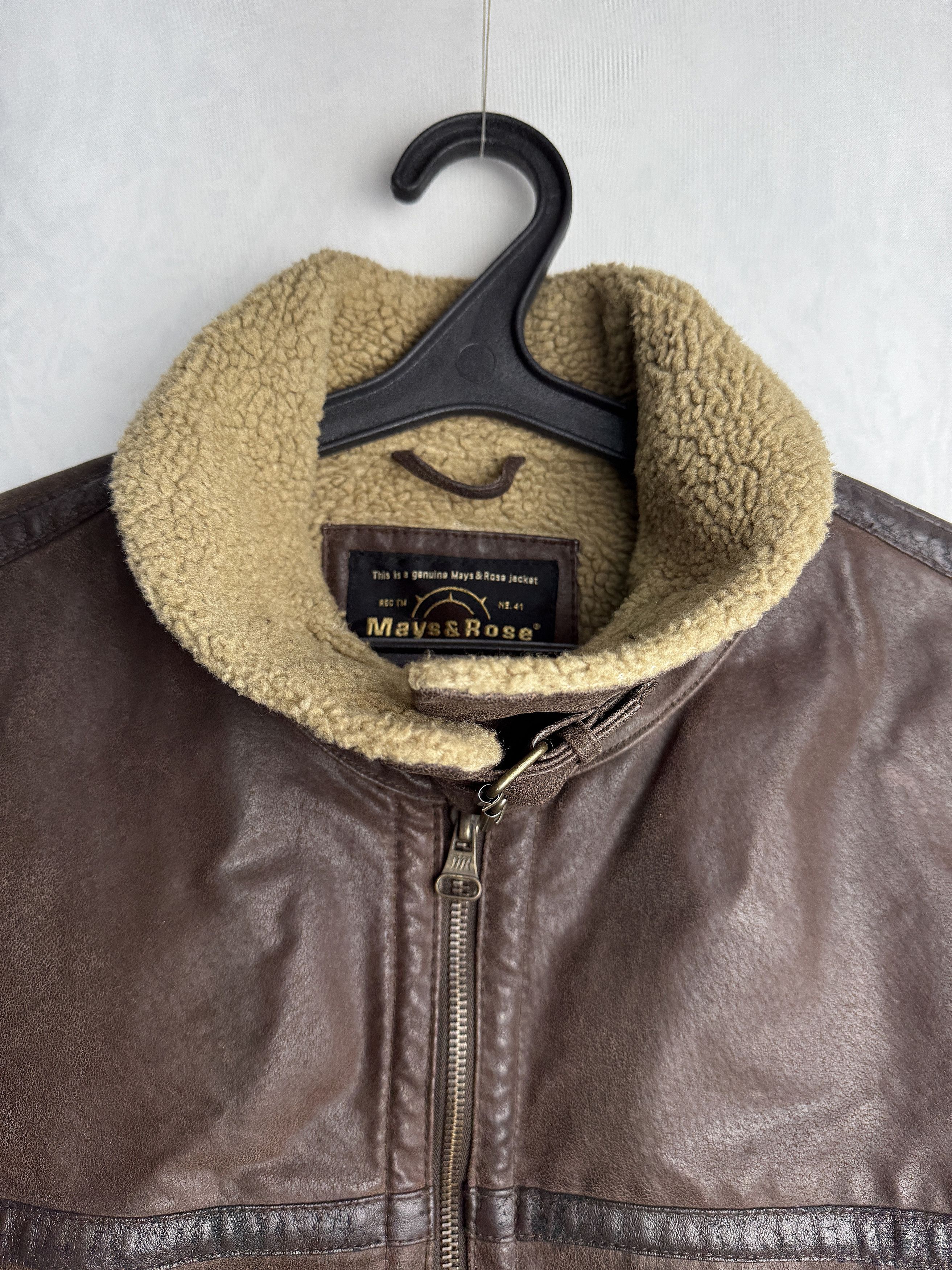 Genuine Leather × Leather MAYS & ROSE men’s zipped leather jacket Size US S / EU 44-46 / 1 - 2 Thumbnail