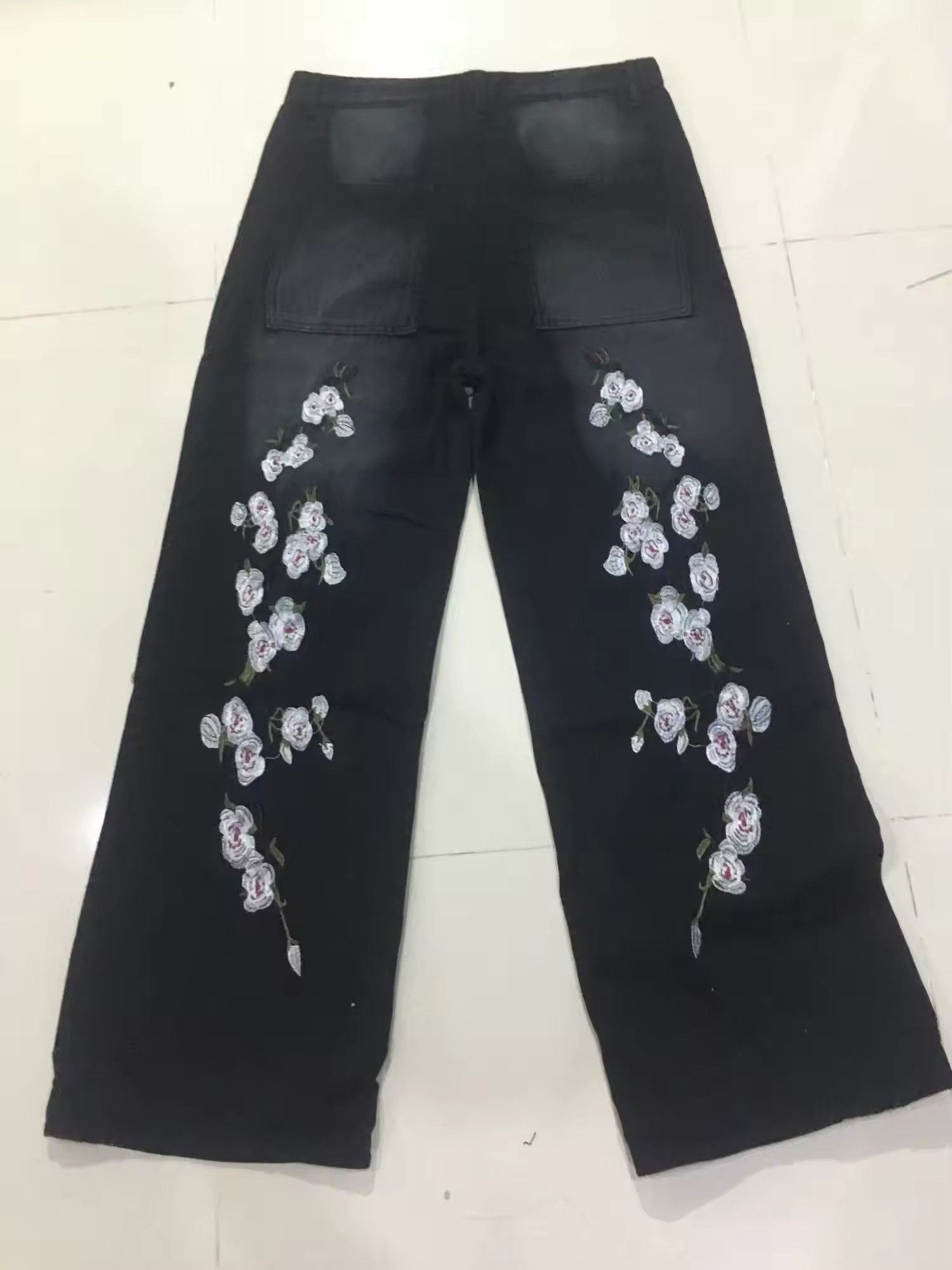 Jean Y2k cherry blossom print pattern baggy jeans Size US 36 / EU 52 - 5 Thumbnail