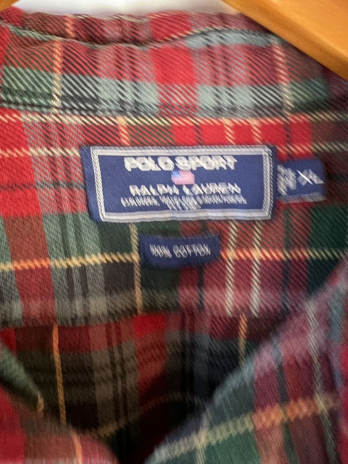 Polo Ralph Lauren × Vintage Vintage Polo Sport Ralph Lauren Flannel Size US XL / EU 56 / 4 - 3 Thumbnail