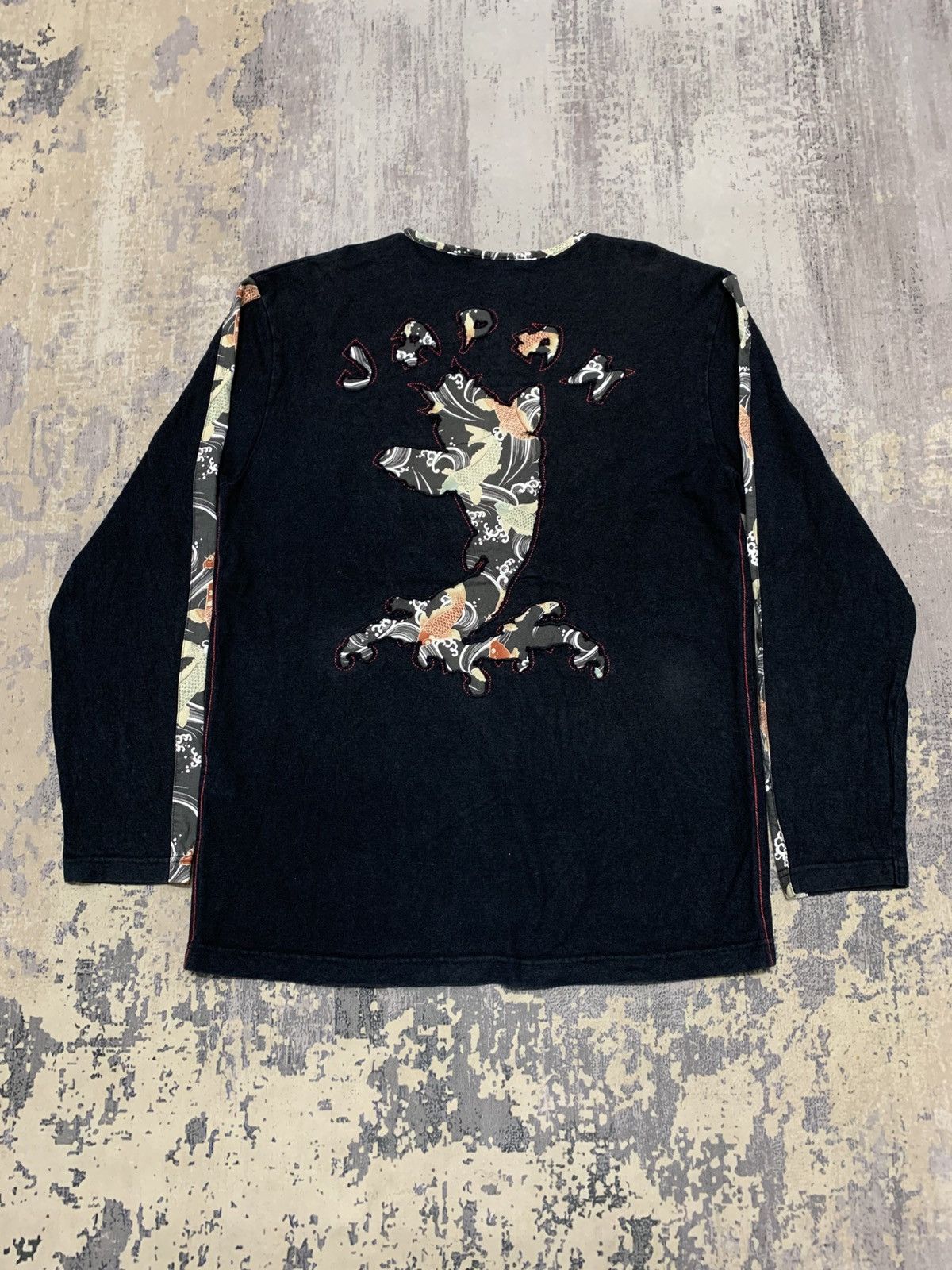 Karakuri Tamashii Vintage Japanese Koi Fish Embroidery Sukajan Shirt Size US XL / EU 56 / 4 - 6 Thumbnail