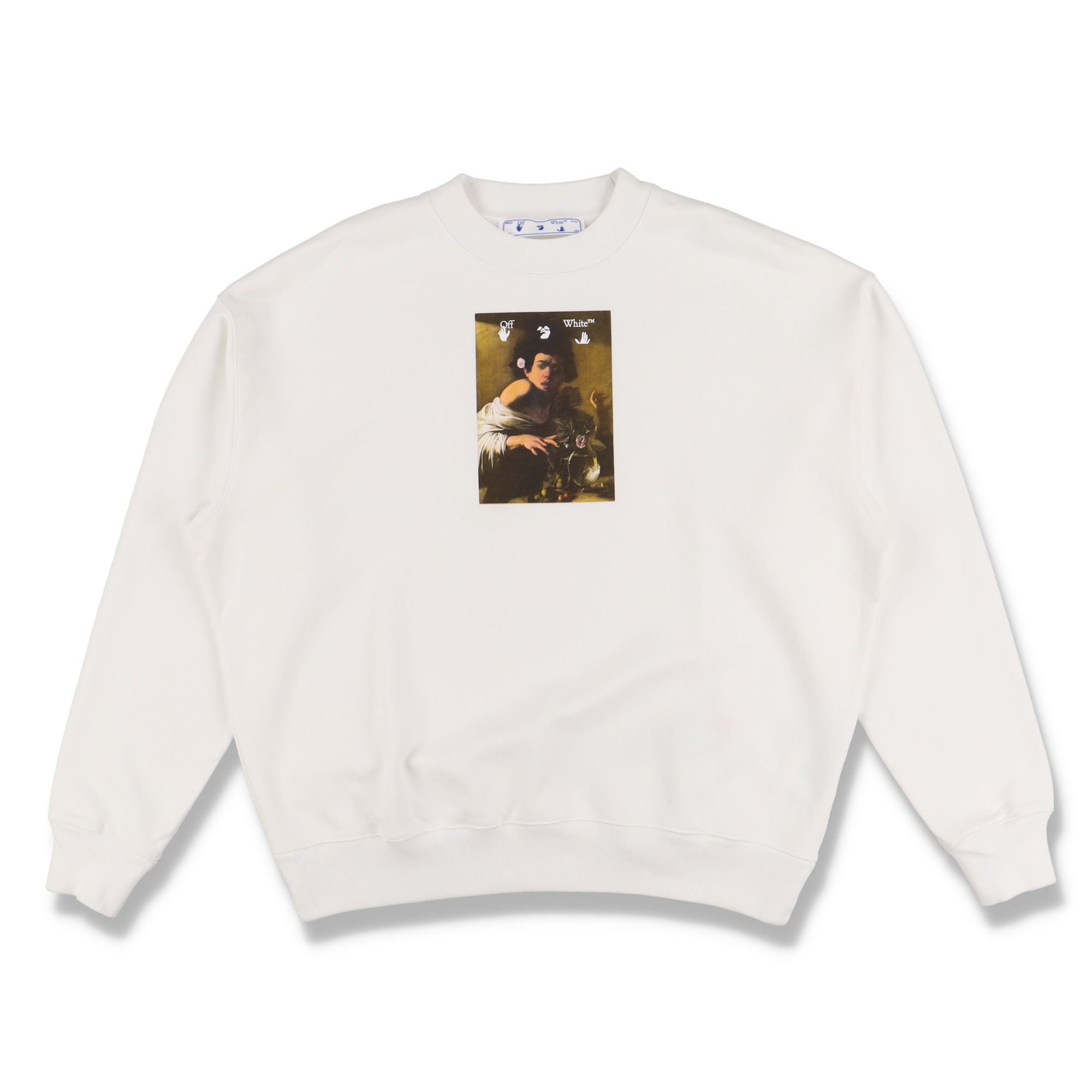 Off-White White Caravaggio Boy Oversized Skate Sweatshirt Size US S / EU 44-46 / 1 - 1 Thumbnail