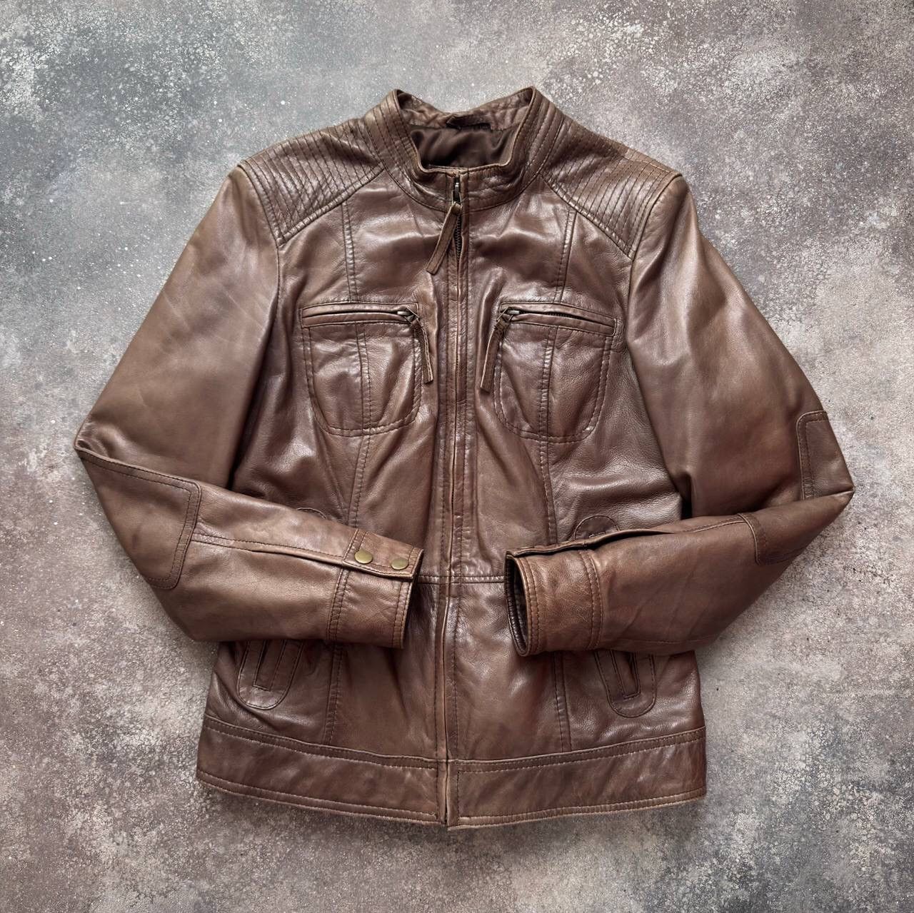 Hysteric Glamour × Japanese Brand Amazing Vintage Moto Biker Brown Leather Jacket Size M / US 6-8 / IT 42-44 - 1 Thumbnail