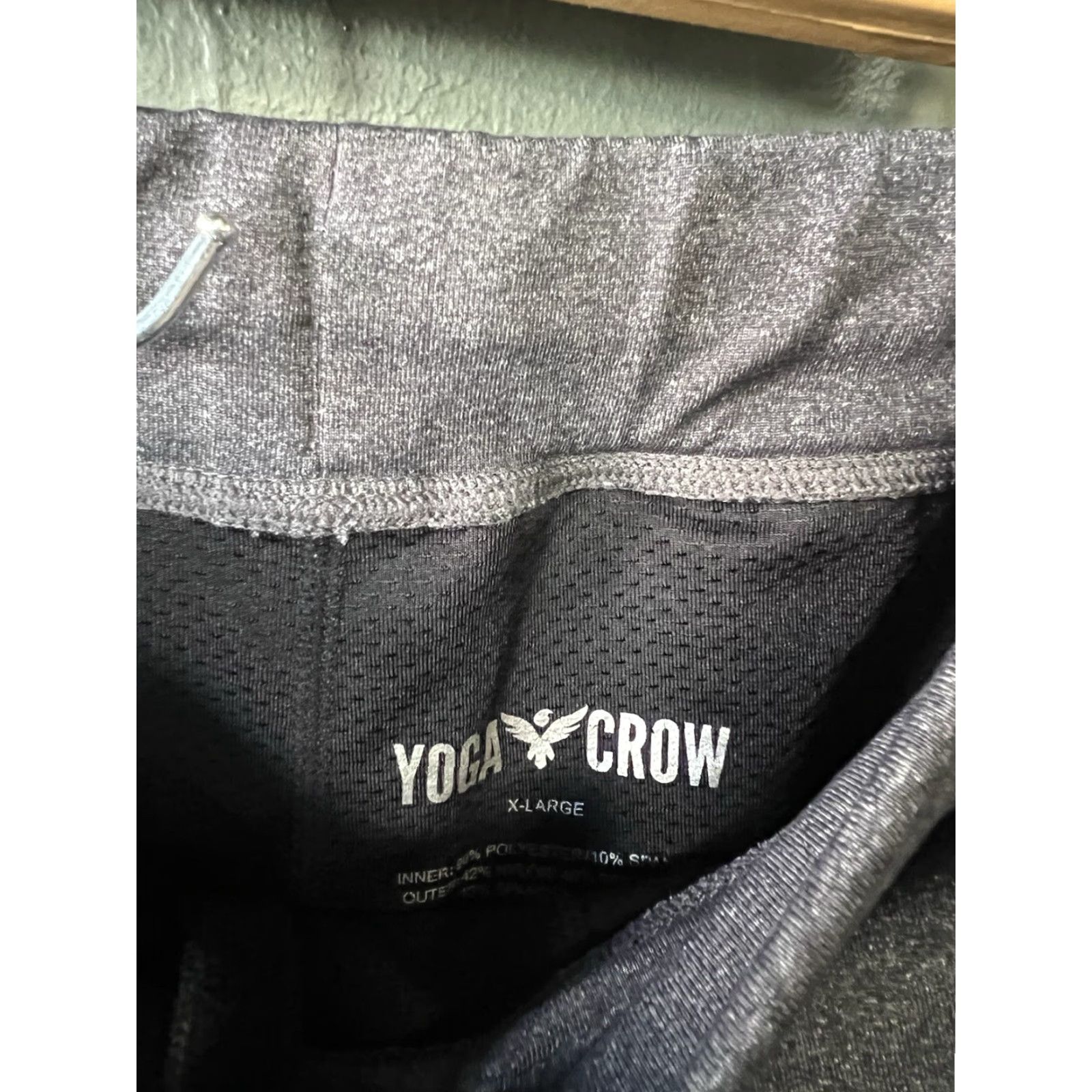 Vintage YOGA CROW Lined Athletic Shorts Men XL Gray Size US 33 - 3 Thumbnail