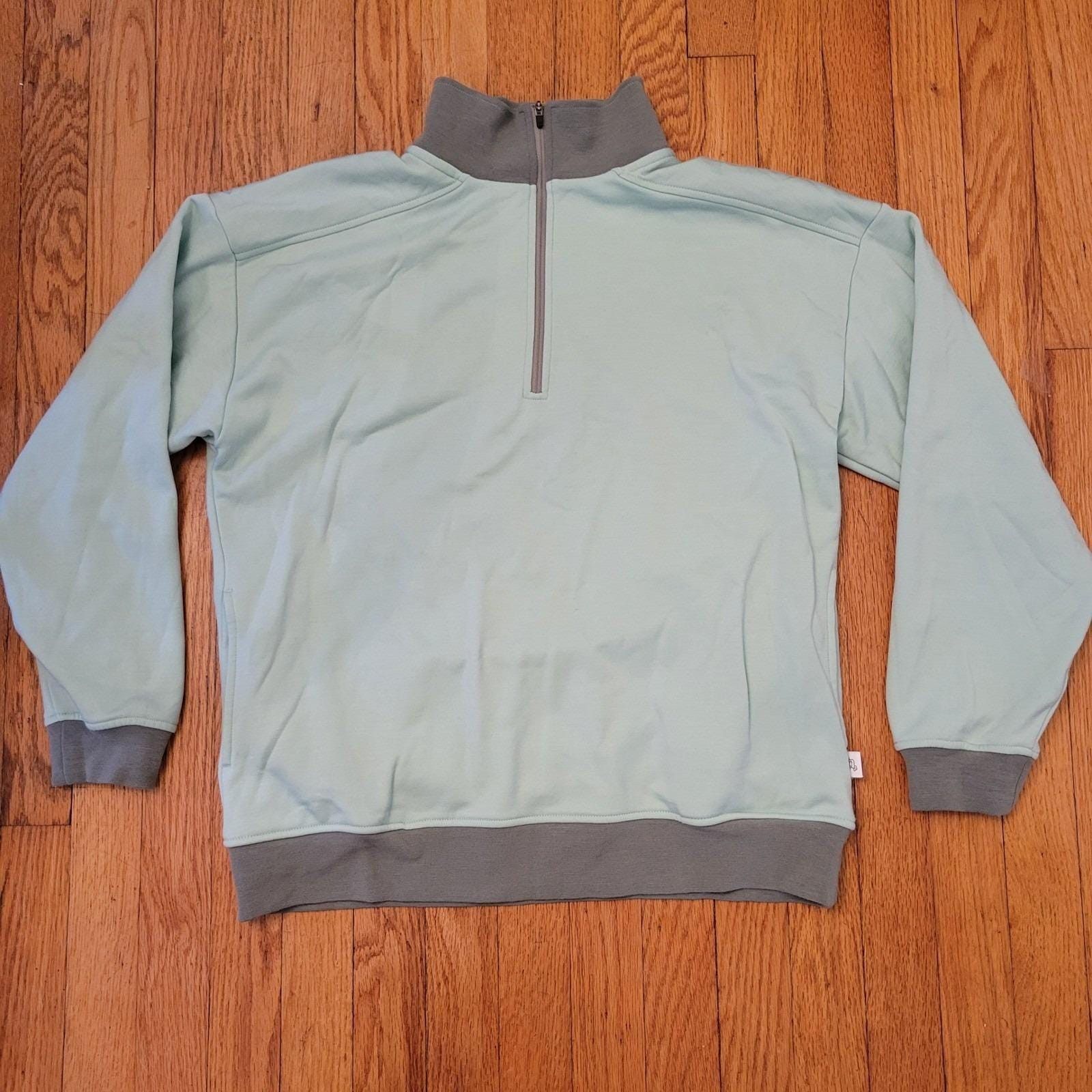 Other WOOLX Merino Wool Quarter Zip Sweatshirt Mint Green M CHLOE Size M / US 6-8 / IT 42-44 - 2 Thumbnail
