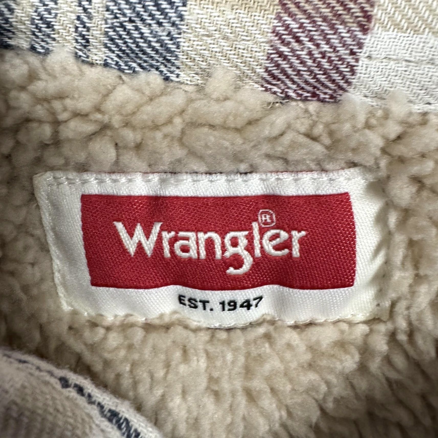 Wrangler Wrangler Shirt Jacket Shacket Plaid Cotton-Blend Flannel Sherpa Lined Puffer Style Men’s S Cream Blue Multicolor Casual Workwear Size US S / EU 44-46 / 1 - 7 Thumbnail
