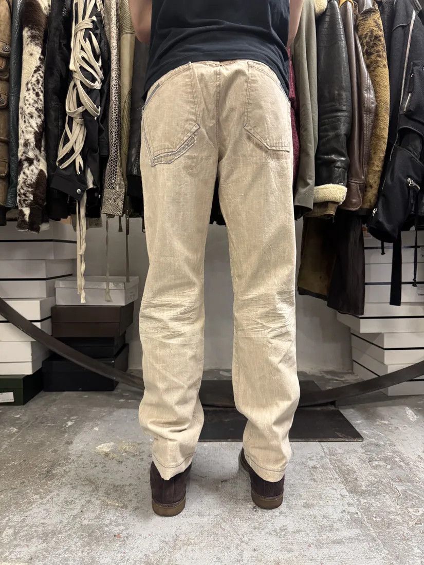 Designer × Marithe + Francois Girbaud × Vintage 2000s Marithé + François Girbaud Grey Summer Signature Pants Size US 33 - 5 Thumbnail