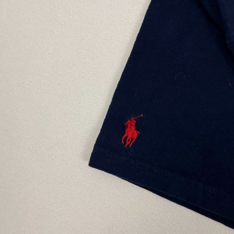Polo Ralph Lauren Polo Ralph Lauren Hoodie Adult Large Navy Blue Lightweight Pullover Graphic Prep Mens Size US L / EU 52-54 / 3 - 3 Thumbnail