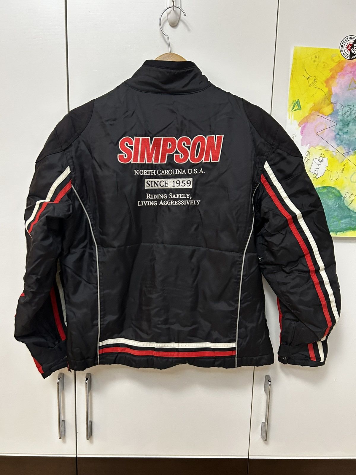 Vintage SIMPSON Girl Biker Vintage Racing Motorcycle jacket Size M / US 6-8 / IT 42-44 - 10 Thumbnail