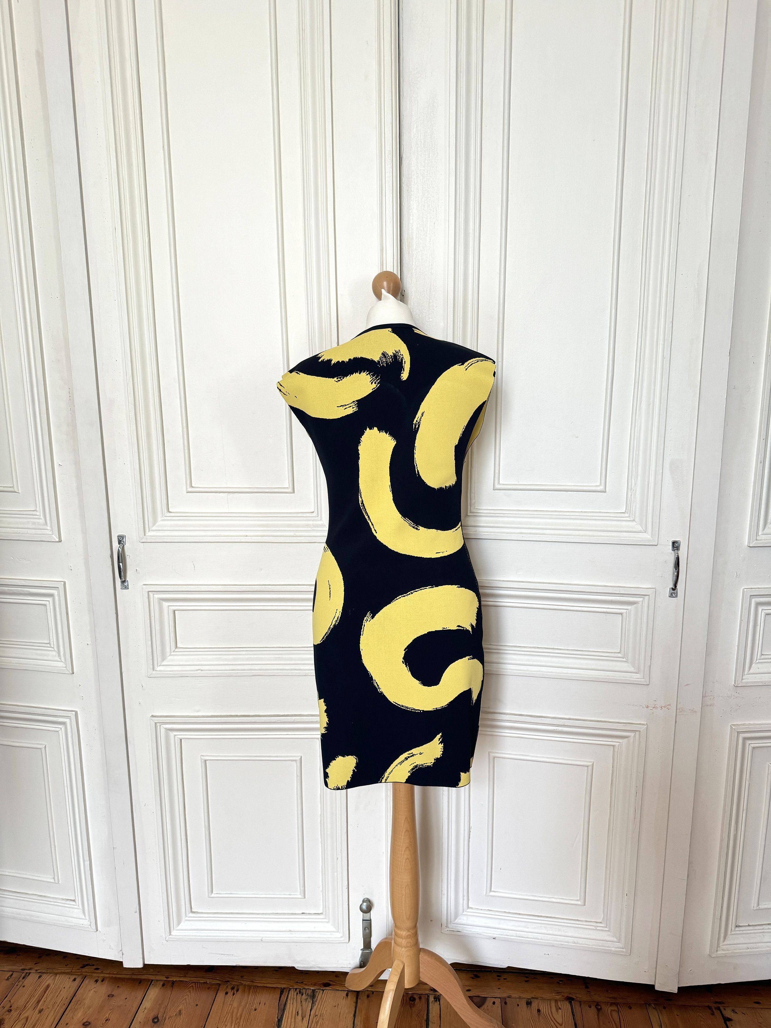 Celine Phoebe Philo Spring 2014 Brushstroke Dress Size M / US 6-8 / IT 42-44 - 5 Thumbnail