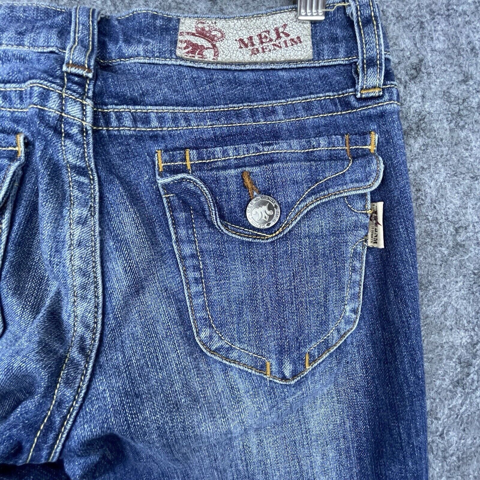 MEK MEK DNM Jeans Womens 26 New York Boot Raw Hem Flap Pockets Size 26" / US 2 / IT 38 - 3 Thumbnail