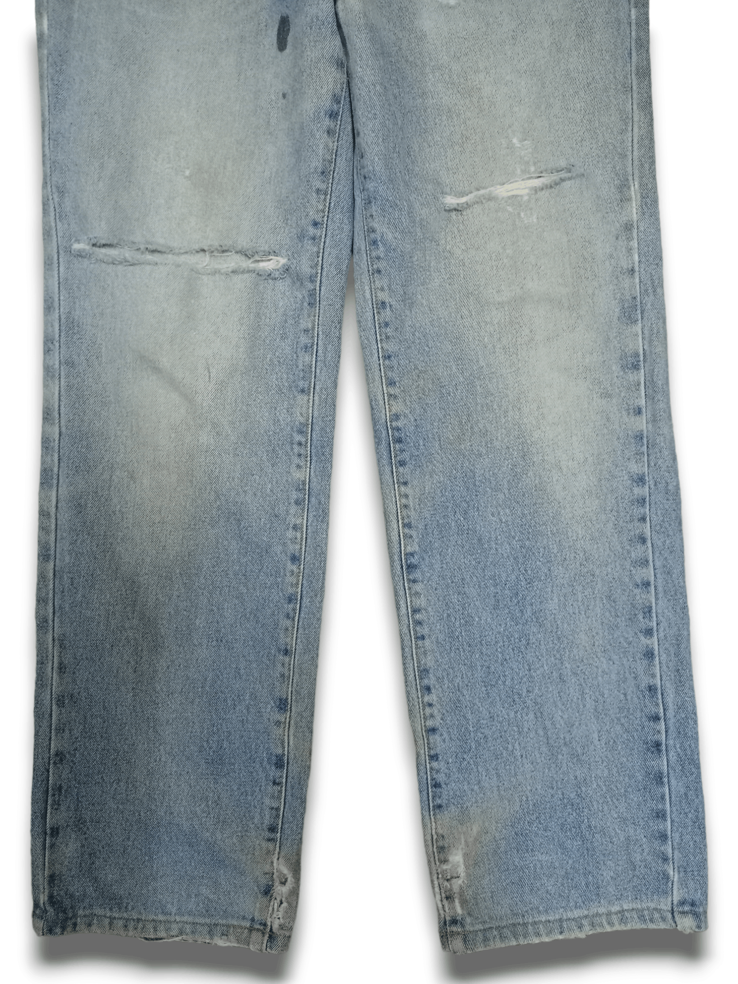 Japanese Brand Vintage Japanese Brand Blue Wash Loose Distressed Jeans Size US 28 / EU 44 - 8 Thumbnail