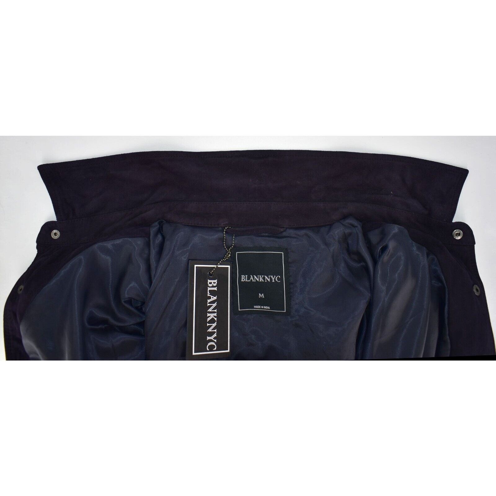 BLANKNYC B5 NWT BLANK NYC Blue Goatskin Suede Quilted Jacket M $398 Size US M / EU 48-50 / 2 - 7 Thumbnail
