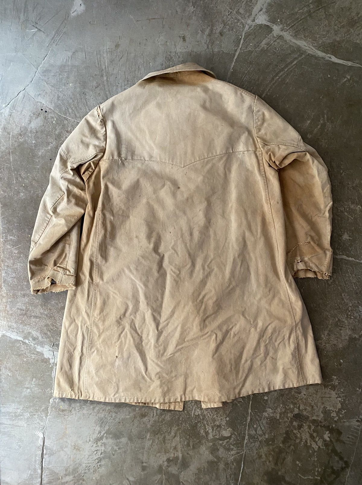 Vintage Vintage 1940s Canvas French Raincoat Hunting Jacket Kapital Size US L / EU 52-54 / 3 - 8 Thumbnail