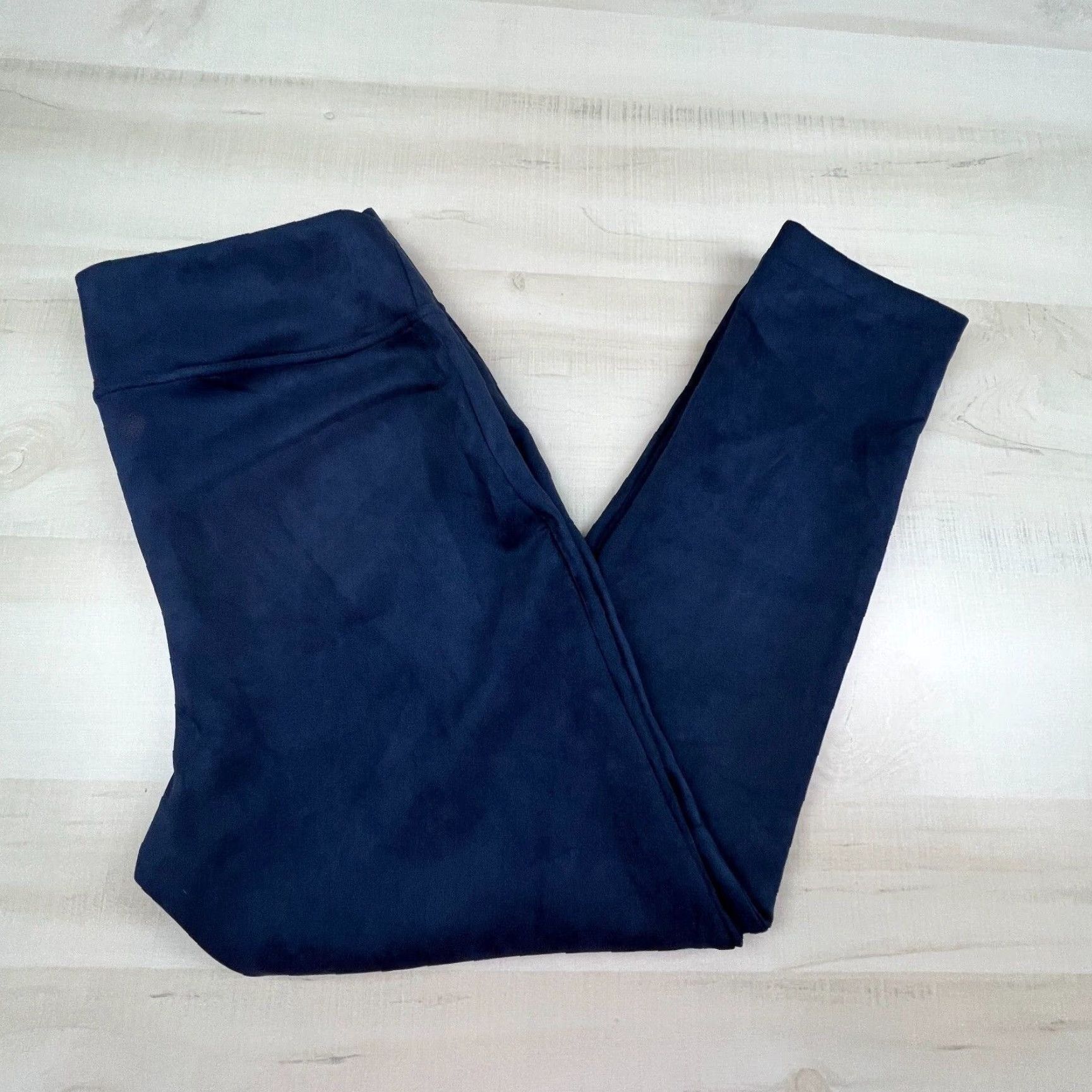 Andrew Marc Andrew Marc Womens Leggings XL Blue Velour Pull On Pants Stretch Flat Front Shirt? Size 40" / US 18 - 2 Thumbnail