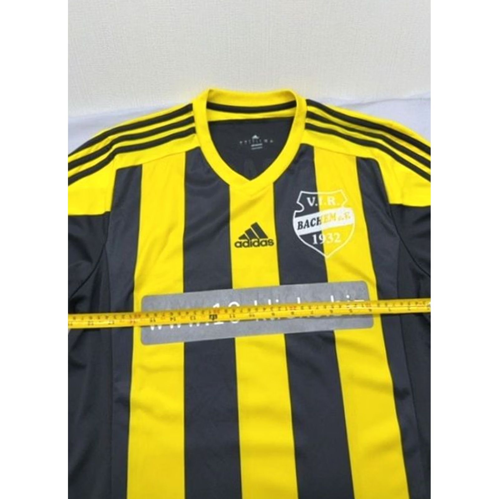 Adidas Adidas Jersey Men's Black Yellow Striped Soccer Climacool L Size US L / EU 52-54 / 3 - 7 Thumbnail