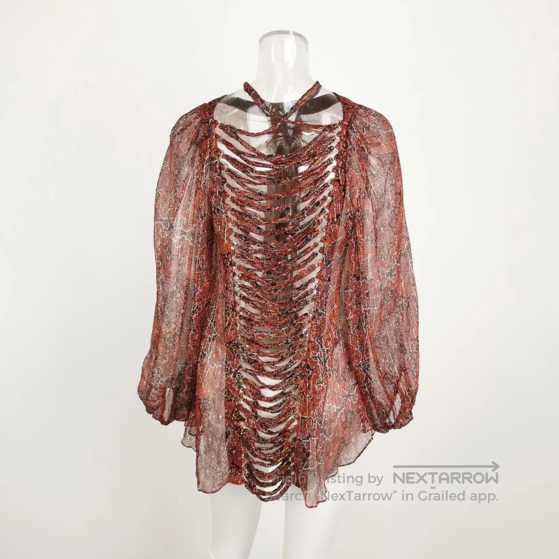 Zimmermann Zimmermann Red Printed Silk Blouse. Size M / US 6-8 / IT 42-44 - 3 Thumbnail