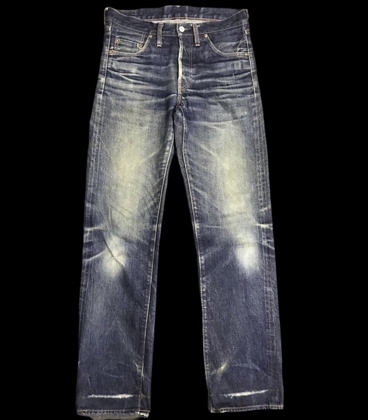 D138 DENIME Japan Sturdy Selvedge Distressed Jeans
