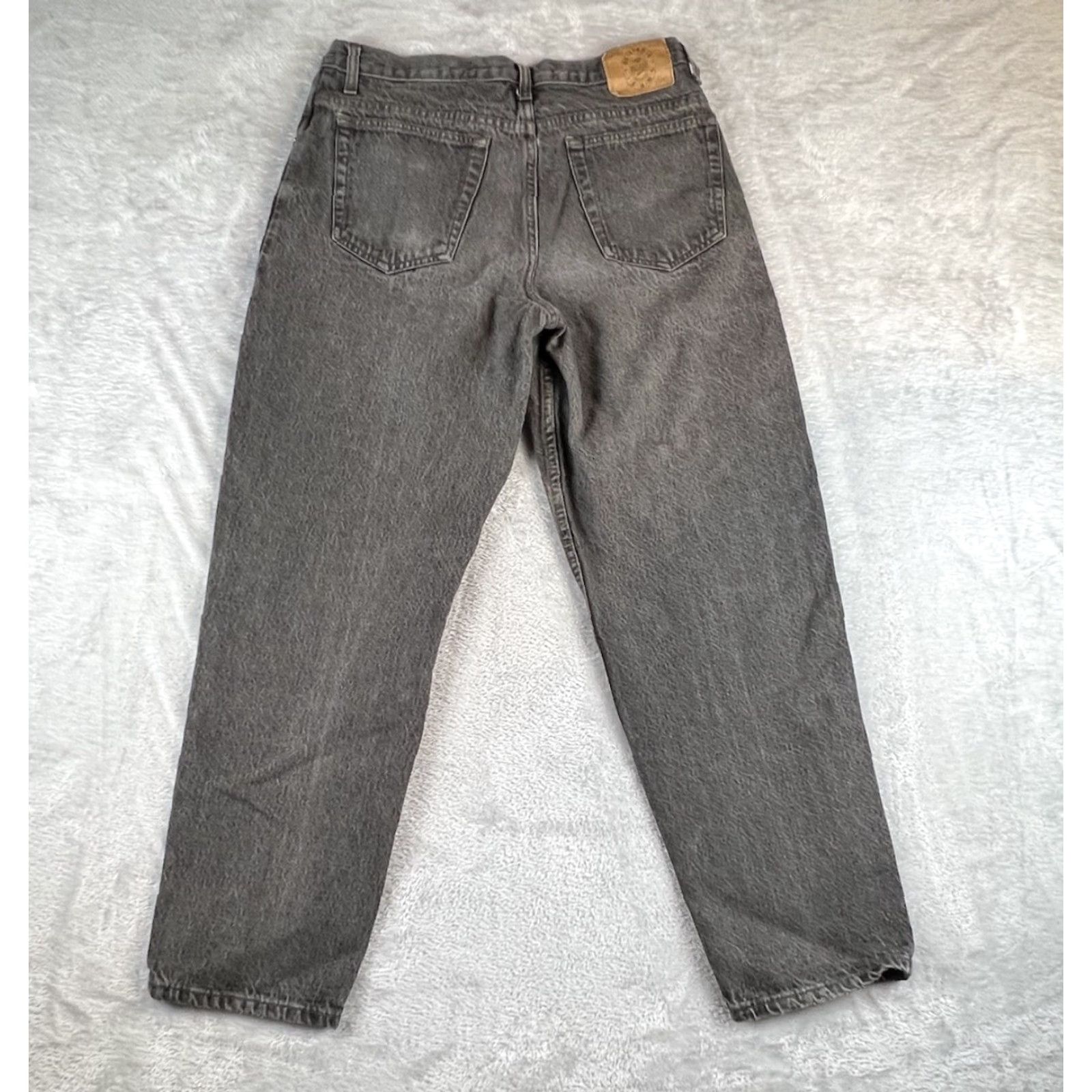 Vintage VINTAGE Britannia Jeans Black 33x30 1990s Loose Fit Tapered Denim Men’s Straight 5-Pocket 80s 90s Classic Mens Size US 33 - 2 Thumbnail