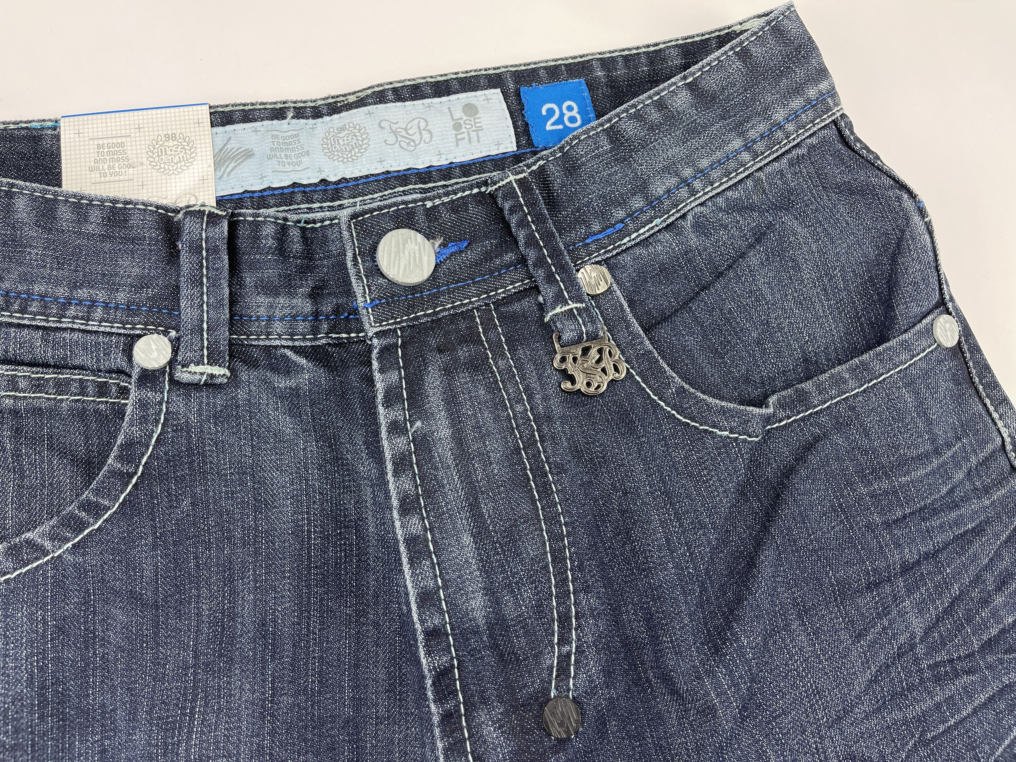 Vintage Mass DNM jeans shorts, vintage hip hop, 90s, skater, size 28 Size US 28 / EU 44 - 11 Thumbnail