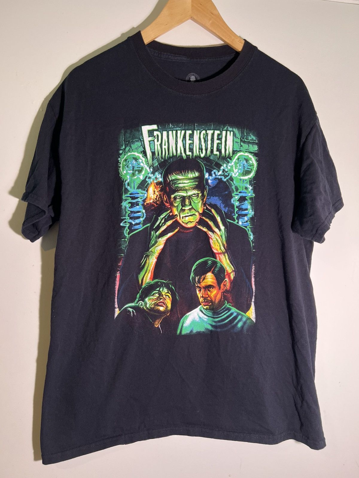 Vintage Late 2000’s Y2K VTG Vintage Rock Rebel Frankenstein T Shirt Size US L / EU 52-54 / 3 - 1 Thumbnail