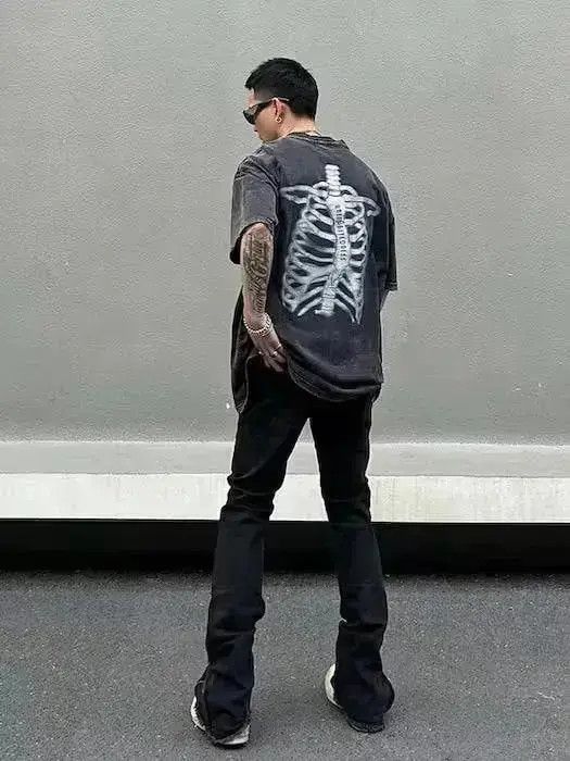 Japanese Brand faded zipper utility flared jeans Size US 32 / EU 48 - 3 Thumbnail
