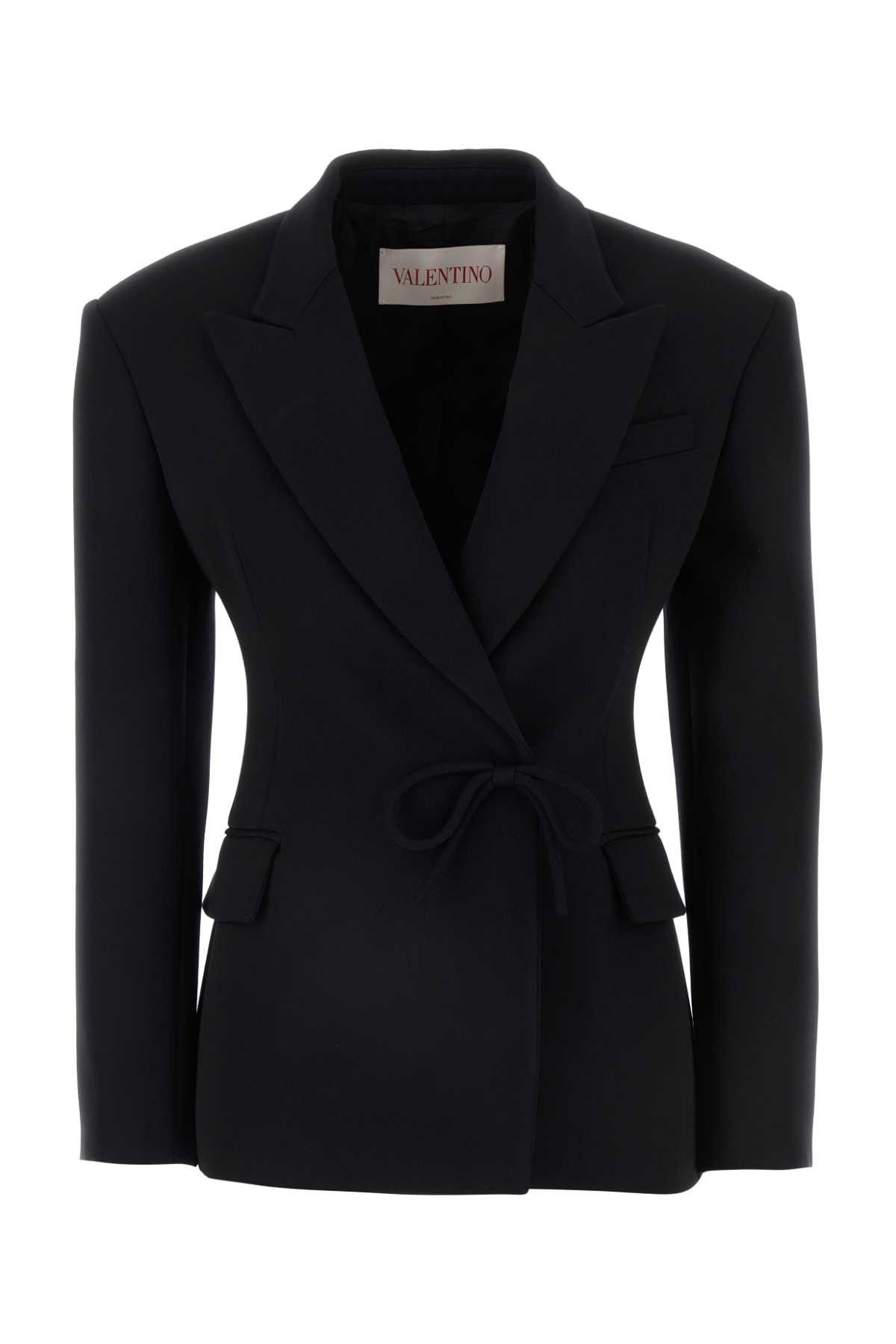 Valentino Black Wool Blazer Size S / US 4 / IT 40 - 1 Thumbnail