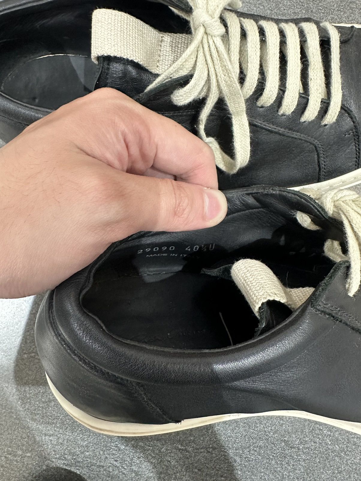 Rick Owens Rick Owens Black Vintage Low Sneakers Size US 7.5 / EU 40-41 - 7 Thumbnail
