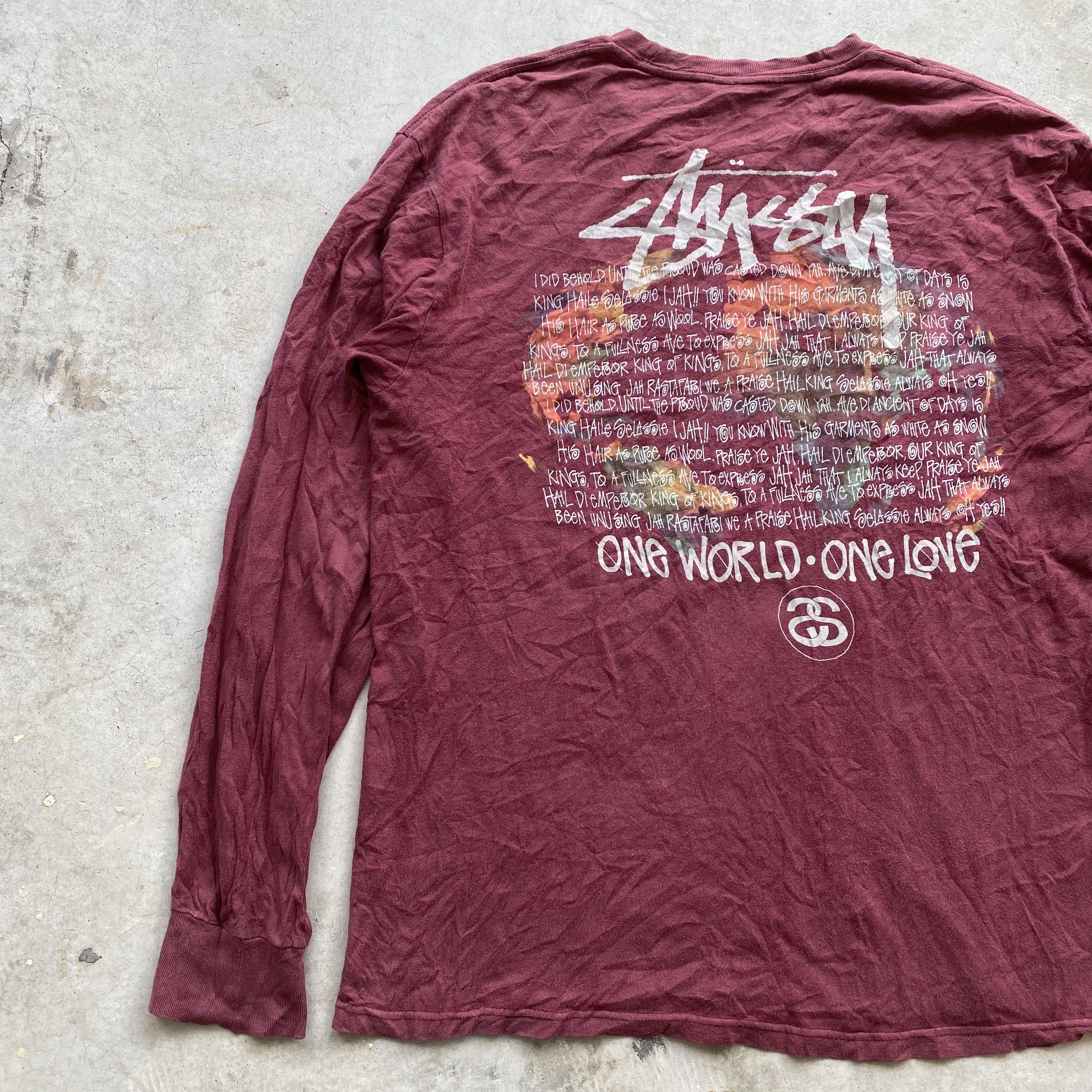 Tribal Streetwear Vintage Stussy One World One Love Long Sleeve T-Shirt Y2K Size US L / EU 52-54 / 3 - 4 Thumbnail
