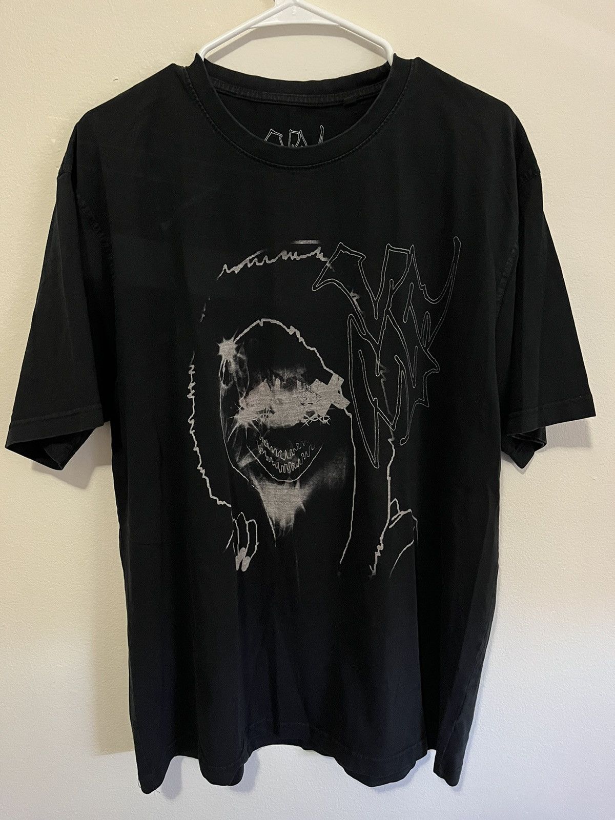 image of Drain Gang x Sad Boys Yung Sherman Innocence V2 T-Shirt Black | , Men's (Size 2XL)