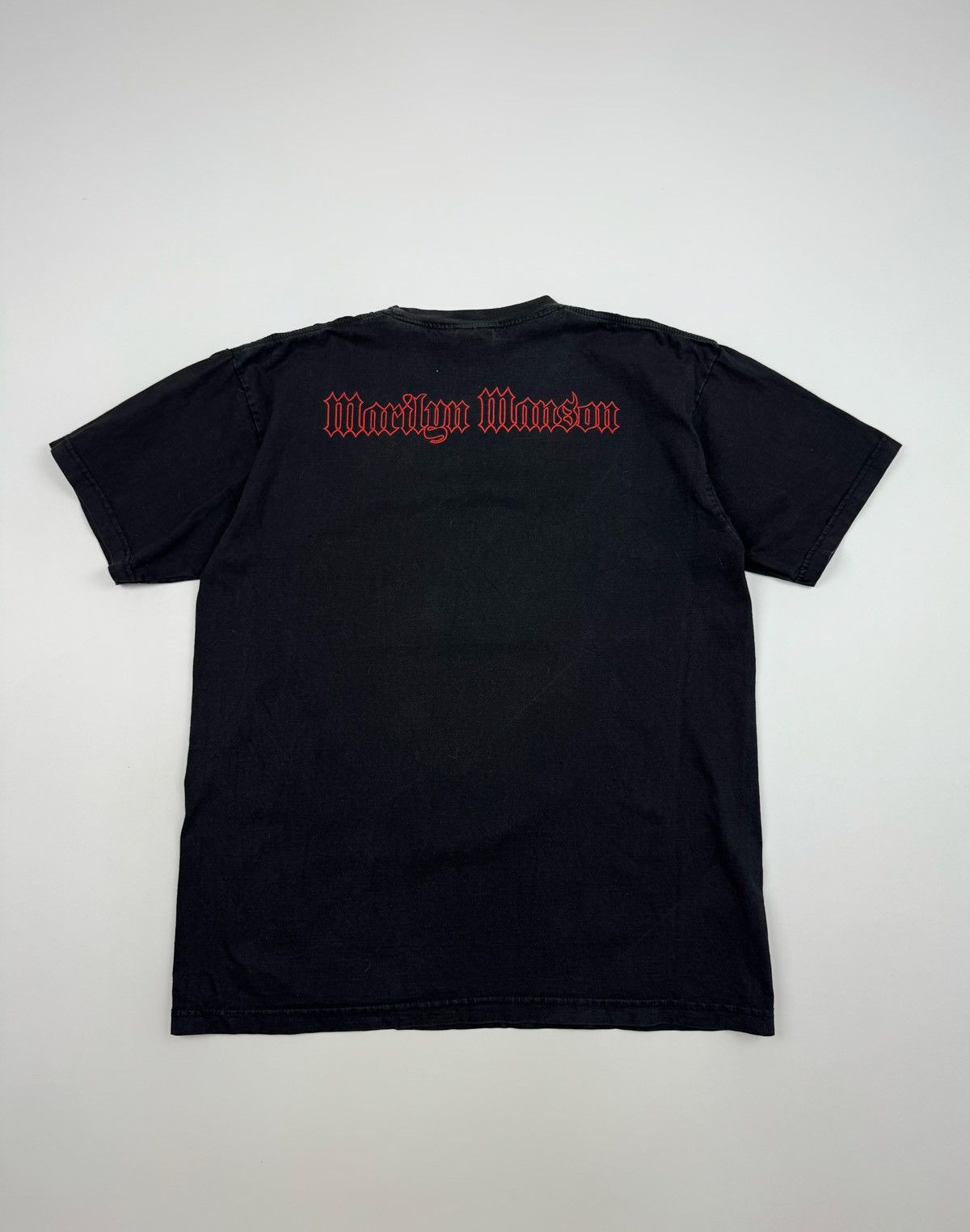 Band Tees × Vintage Distressed Y2K Marilyn Manson Face Graphic T-Shirt Size US XL / EU 56 / 4 - 8 Thumbnail