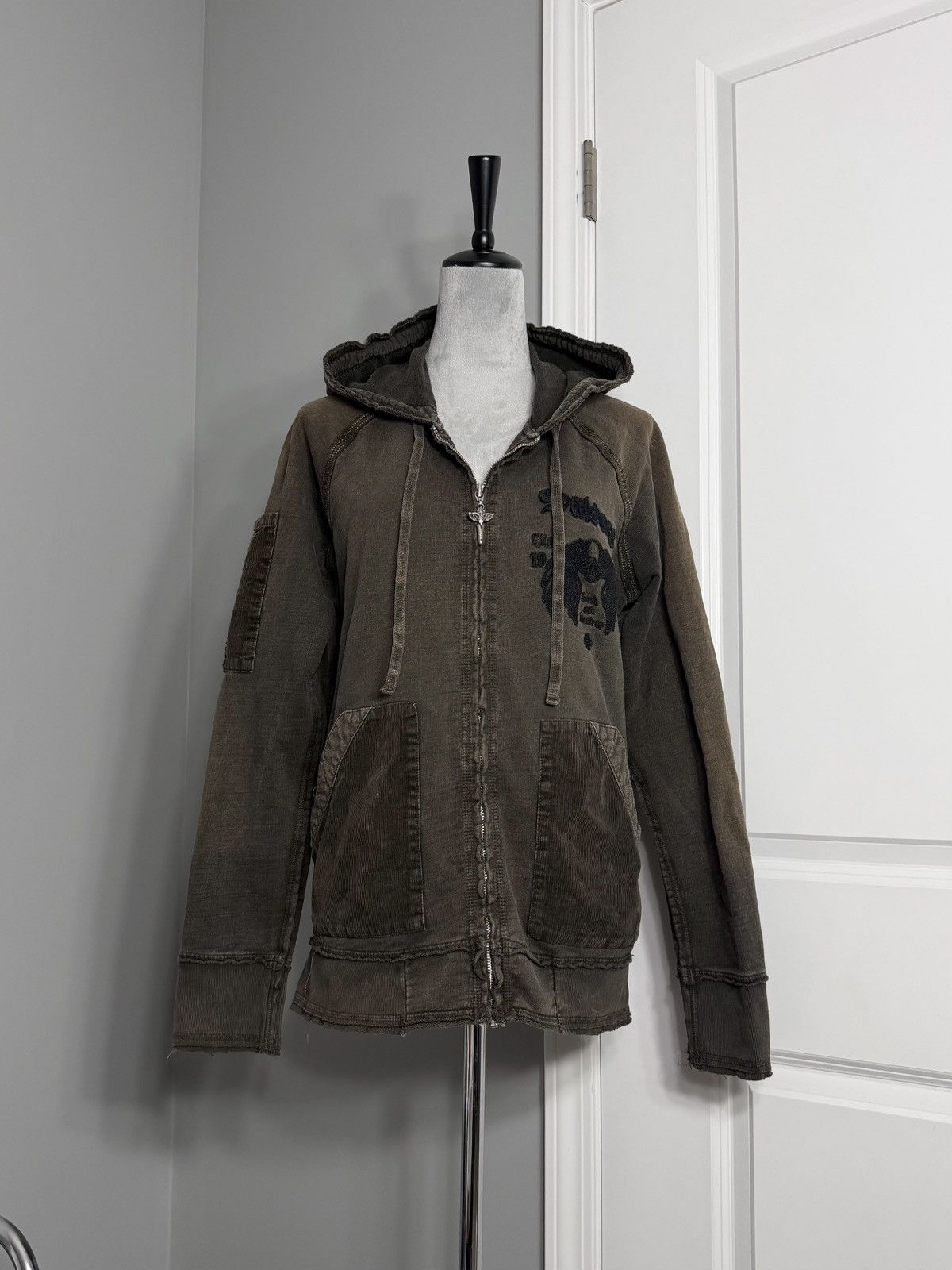 Salvage Y2K Salvage Vultures Embroidered Zip Up Hoodie Size US L / EU 52-54 / 3 - 13 Thumbnail