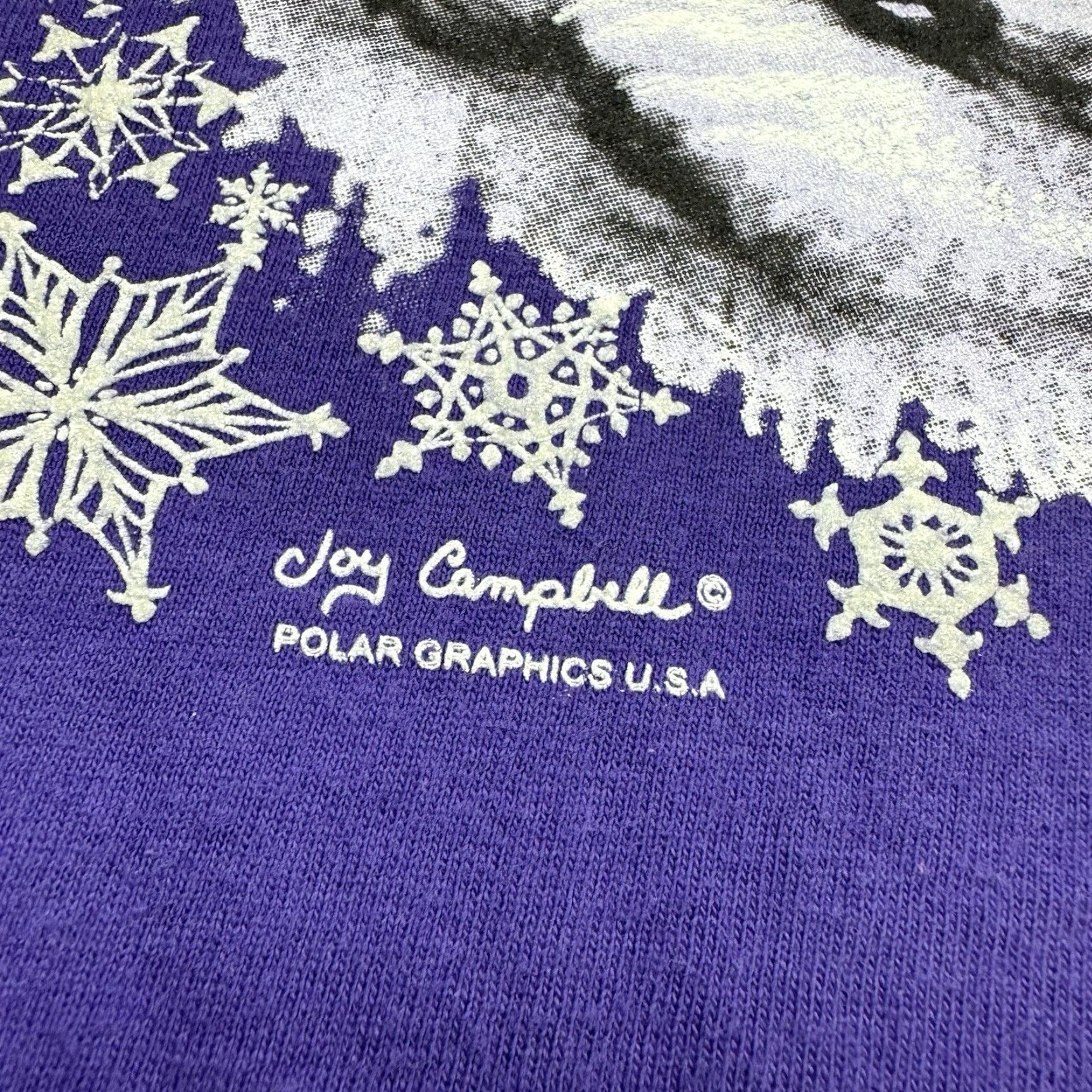 Hanes VINTAGE Hanes T-Shirt Purple 90s Nature Animals Adult Large Mens Crew Neck Short Sleeve 2402L Size US L / EU 52-54 / 3 - 3 Thumbnail